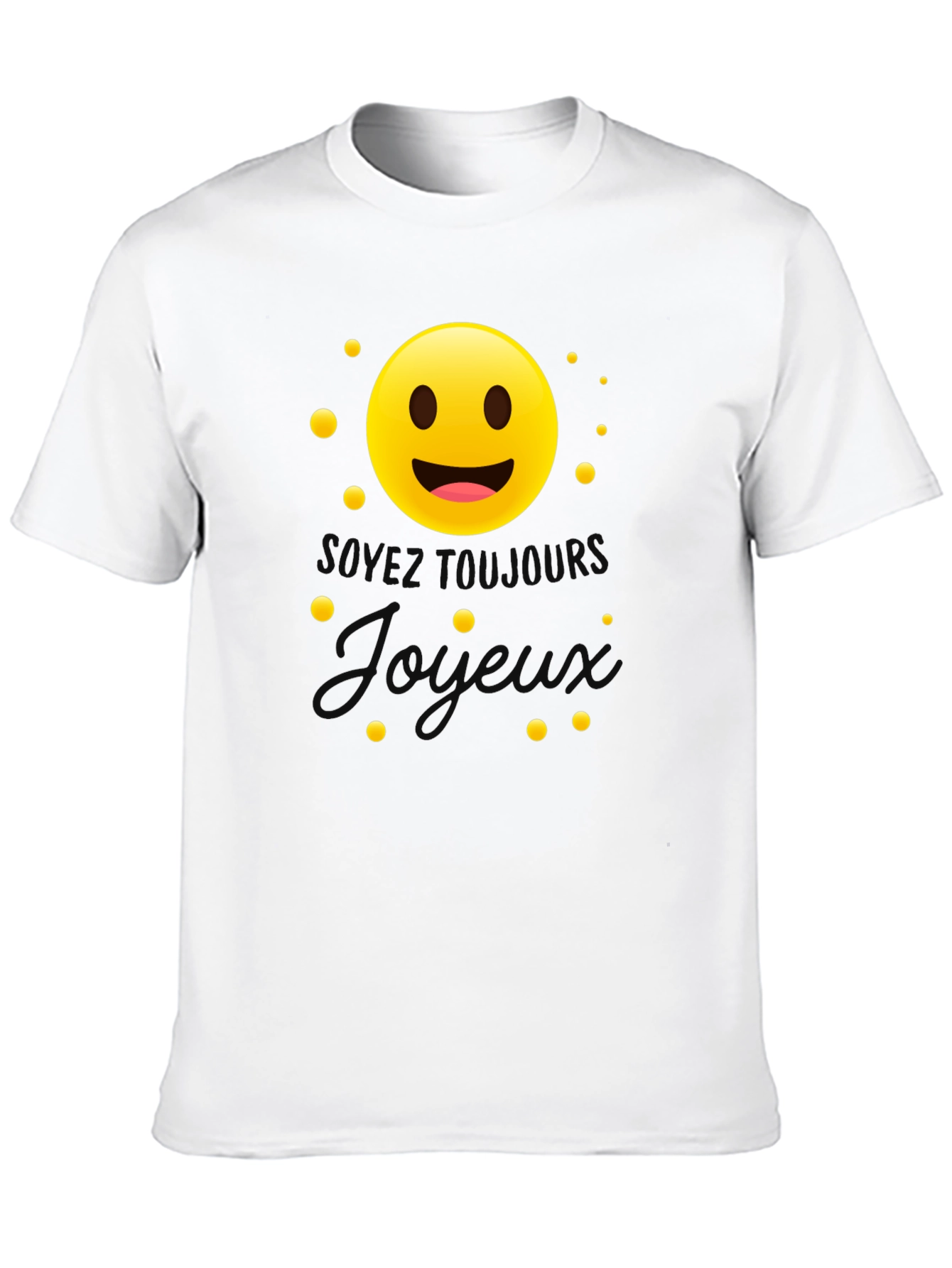 Joyful Emoji Graphic T-Shirt - Black
