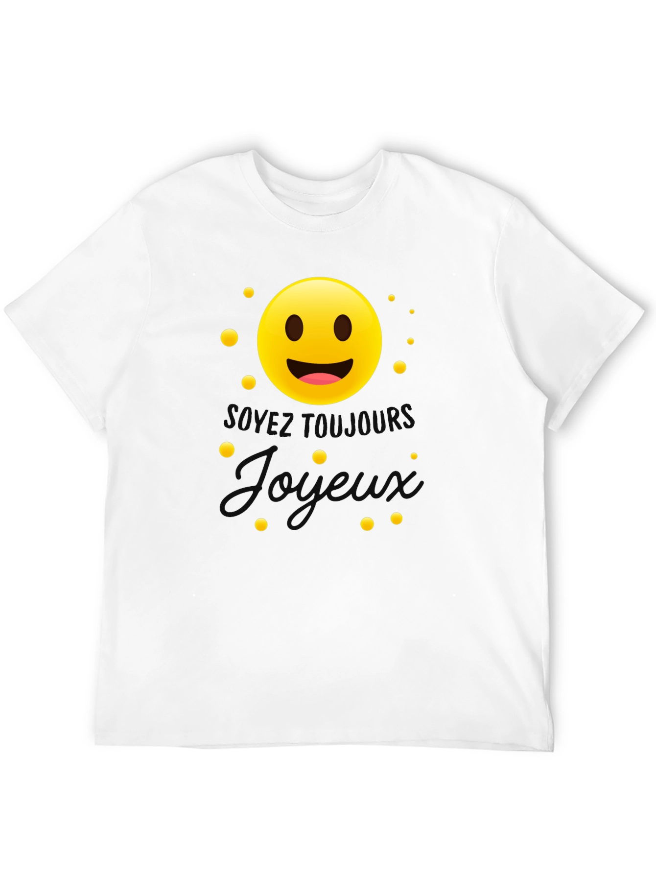 Joyful Emoji Graphic T-Shirt - Black