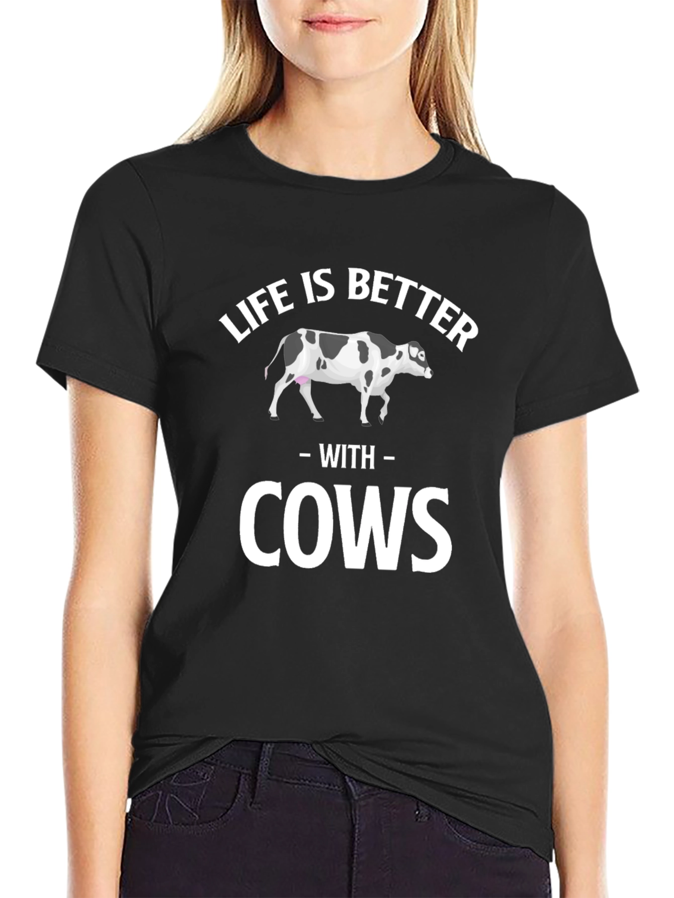 Life is Better with Cows Graphic T-Shirt