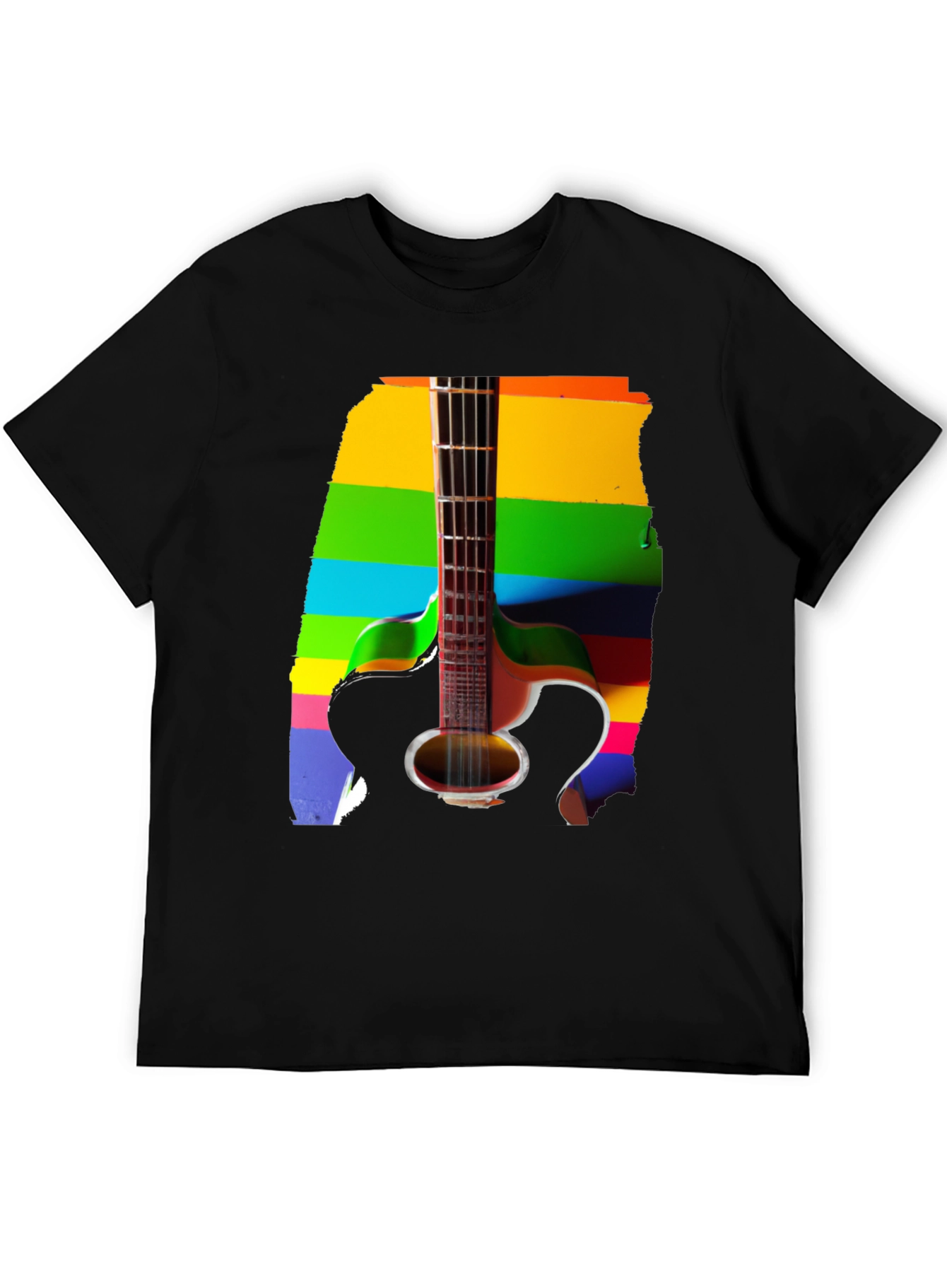 Rainbow Guitar Graphic Tee