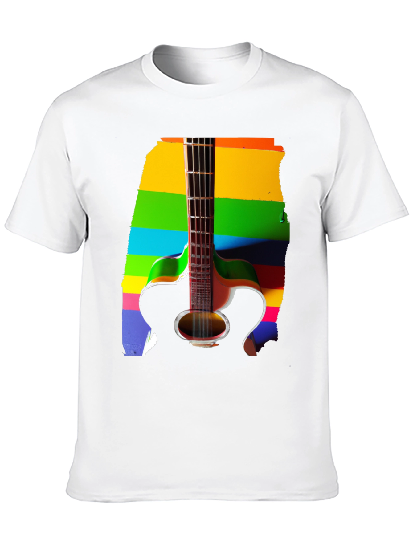 Rainbow Guitar Graphic Tee