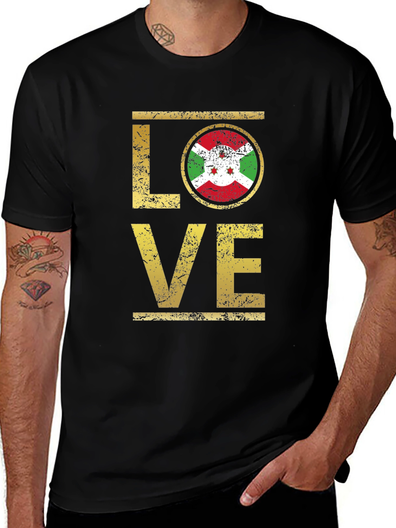 Burundi Flag Love T-Shirt
