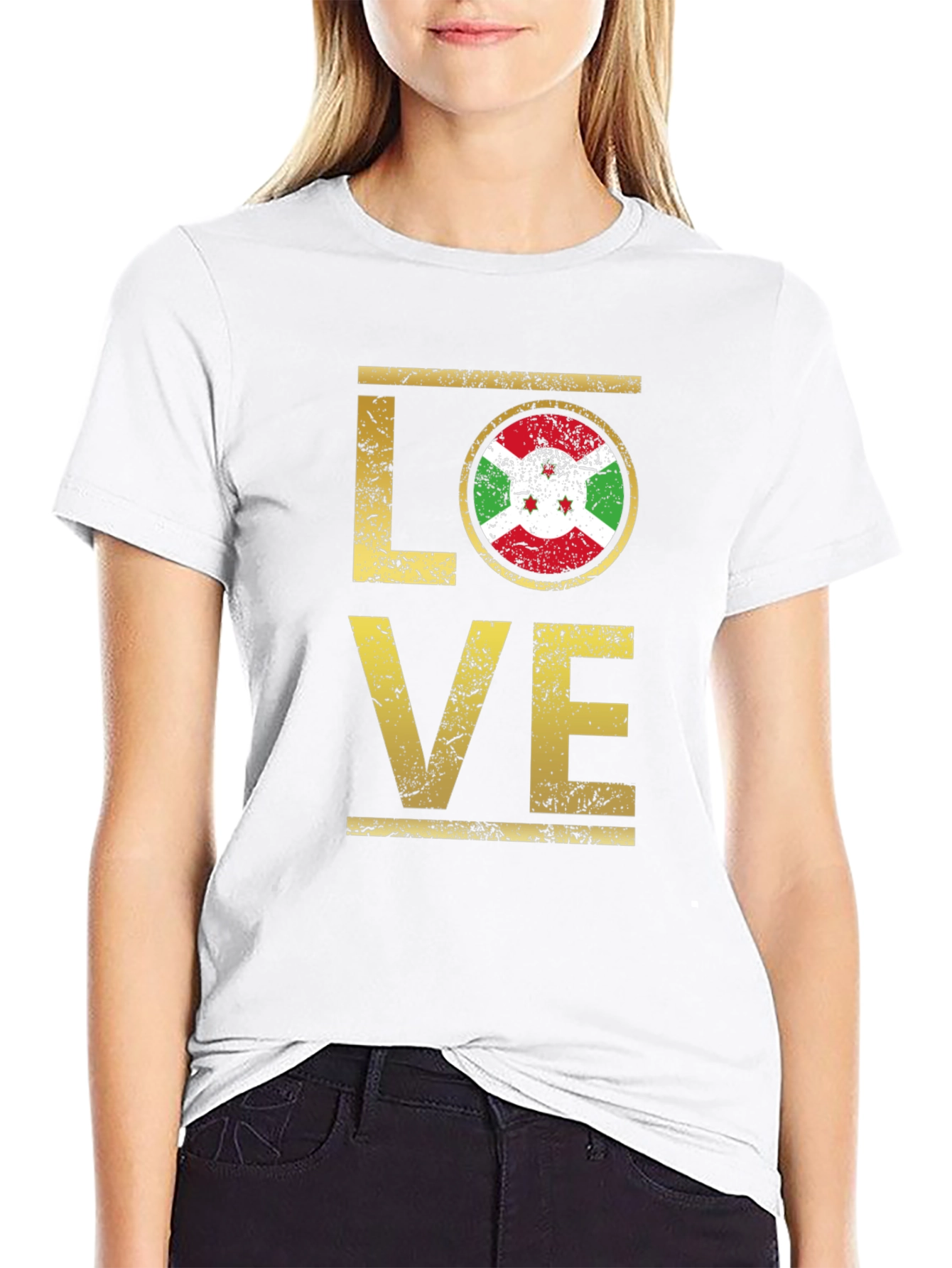 Burundi Flag Love T-Shirt