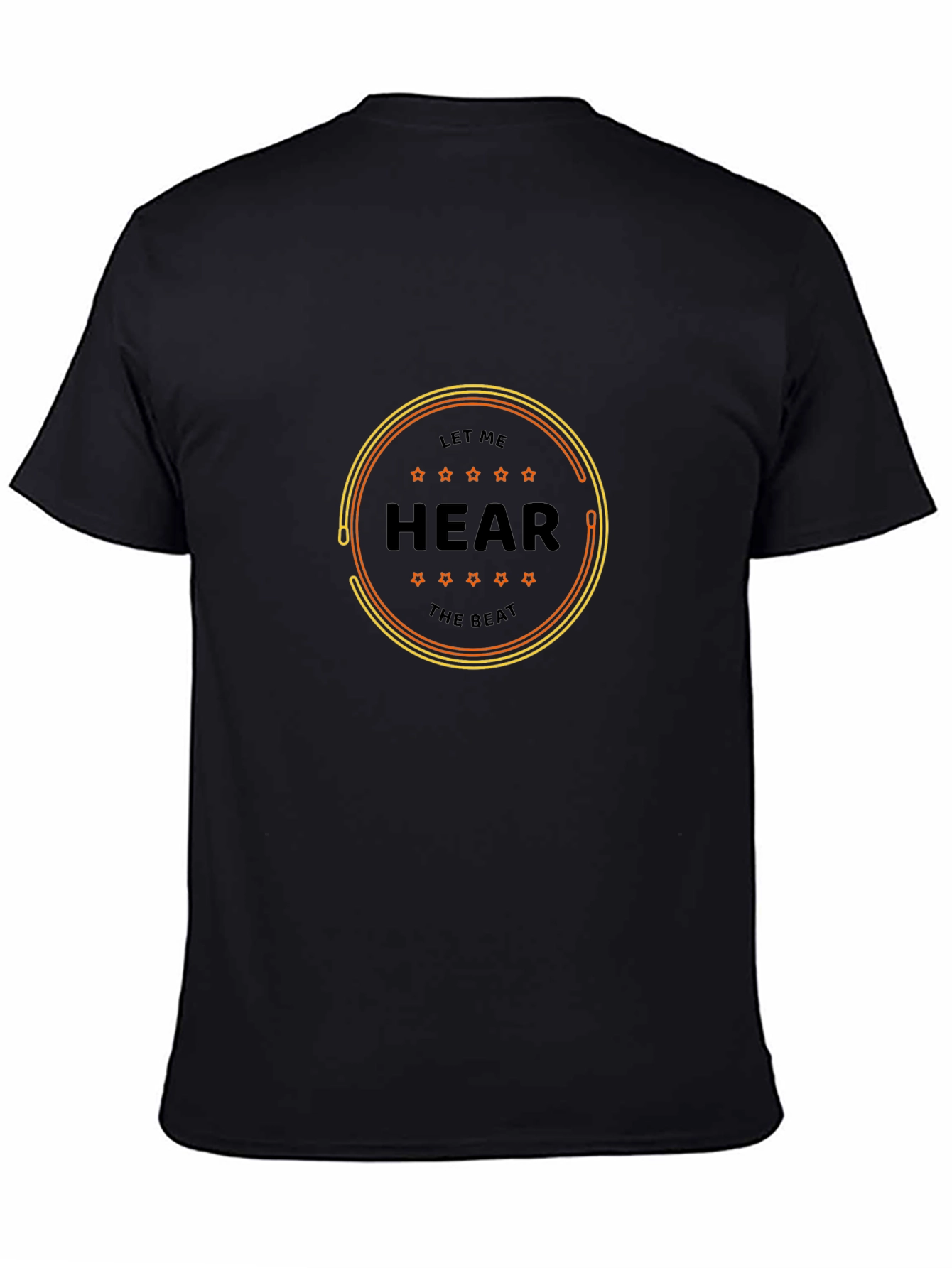 Hear the Beat Black Graphic Tee