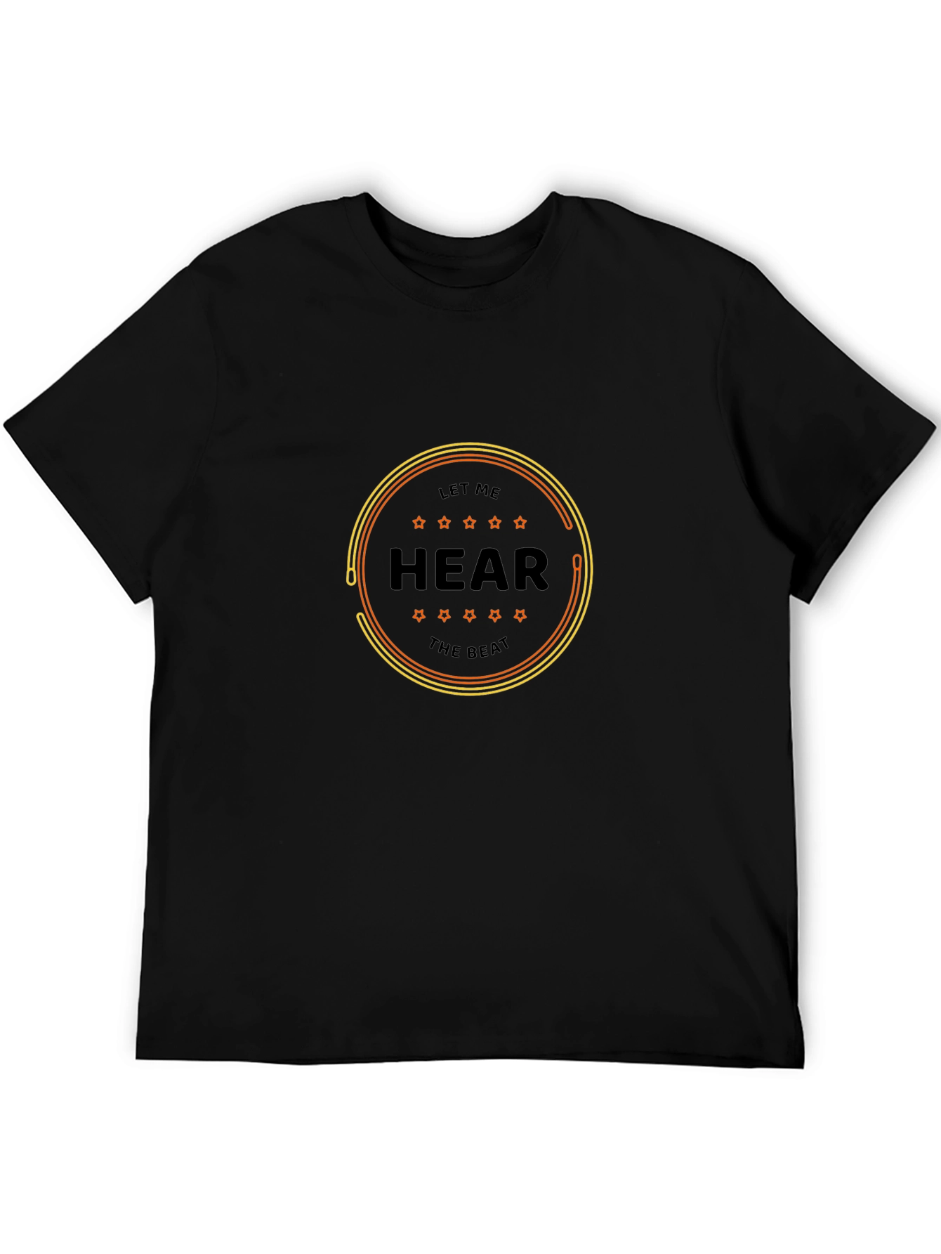 Hear the Beat Black Graphic Tee