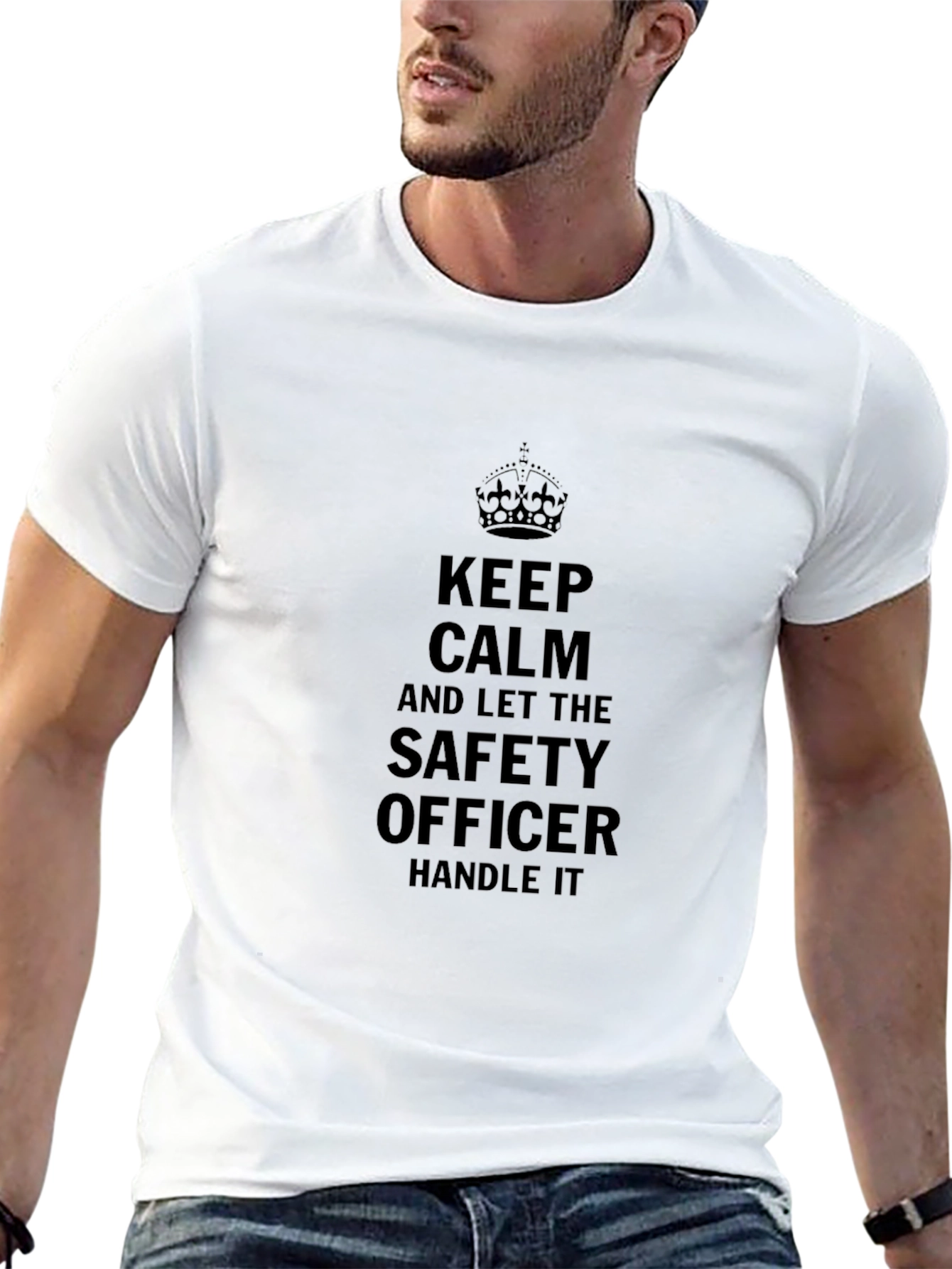 Keep Calm Safety Officer Graphic Tee - Black