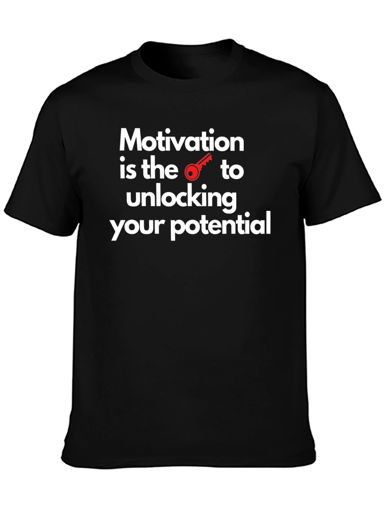 Motivational Key to Potential Black T-Shirt