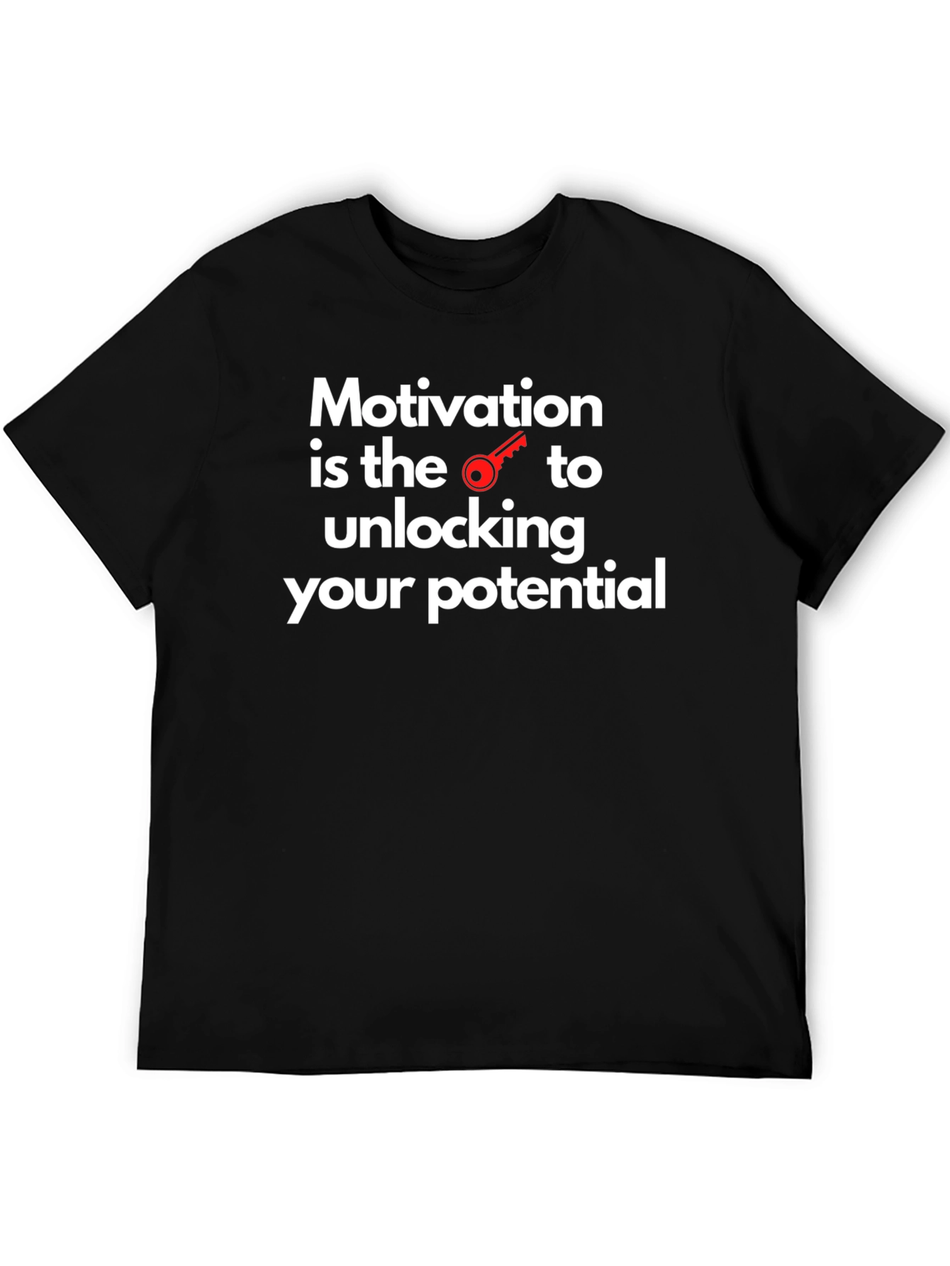 Motivational Key to Potential Black T-Shirt