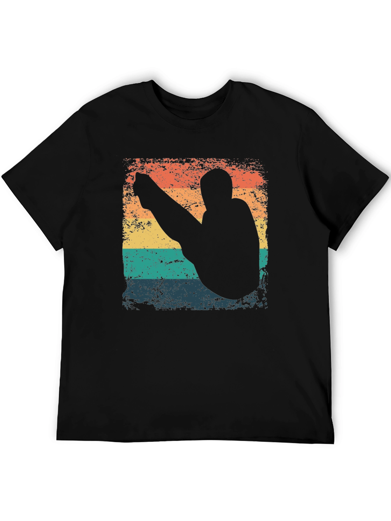 Retro Style Diver T-Shirt - Black