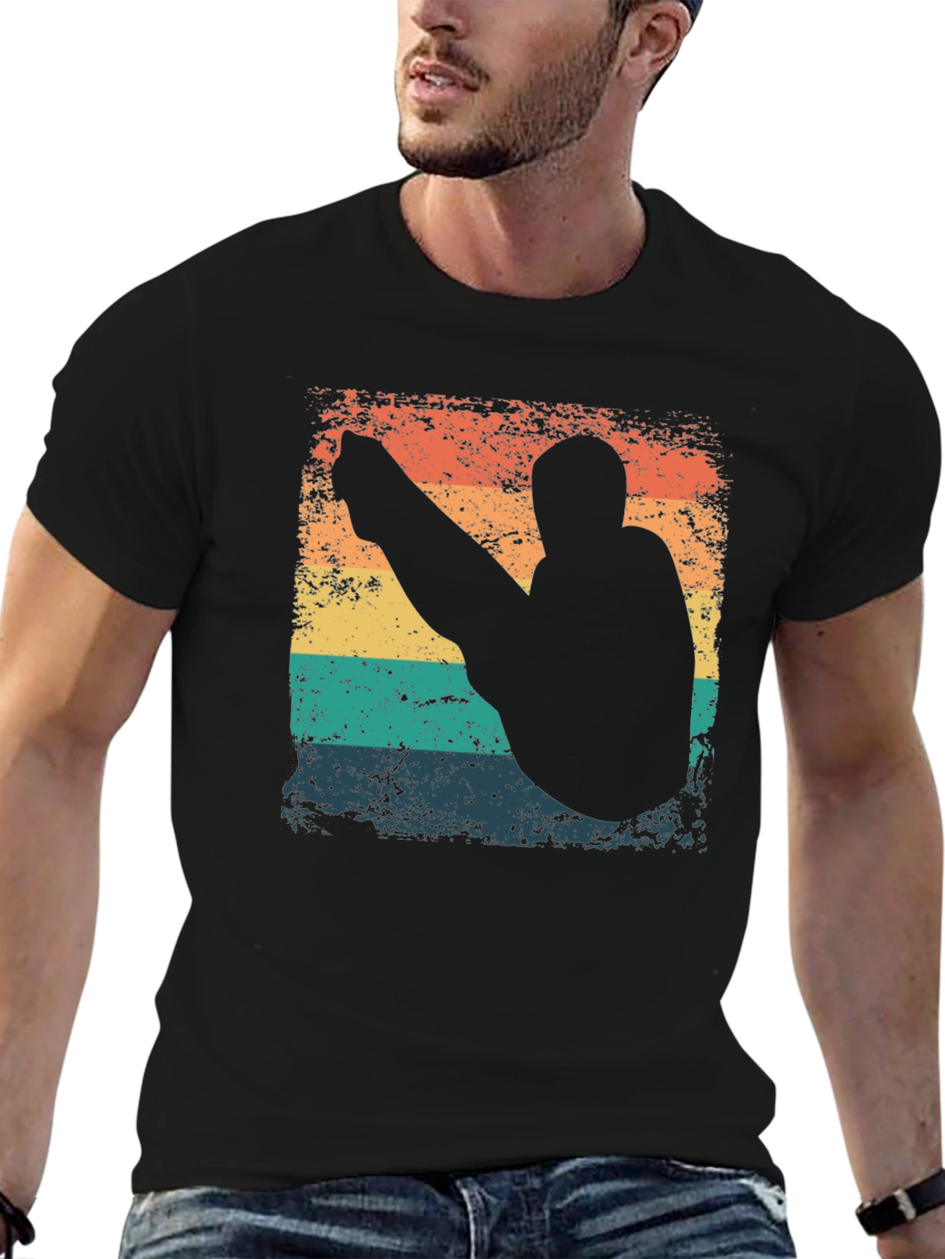 Retro Style Diver T-Shirt - Black