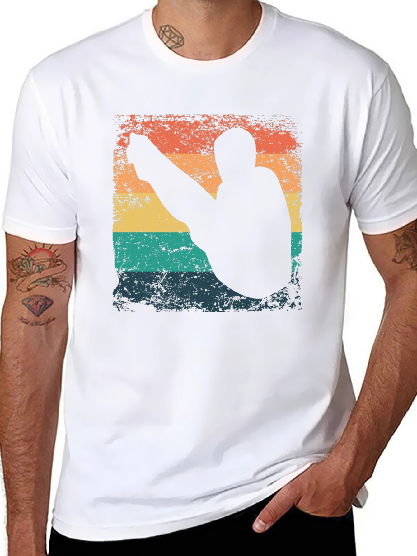 Retro Style Diver T-Shirt - Black