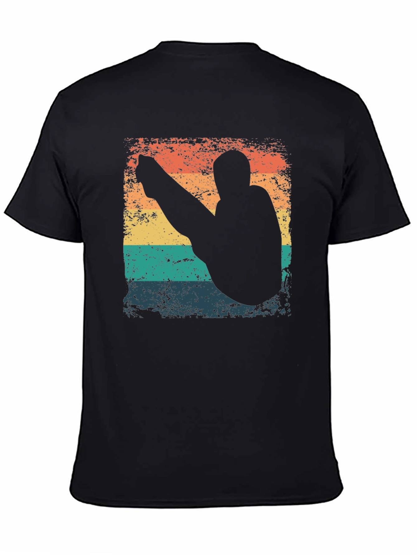 Retro Style Diver T-Shirt - Black