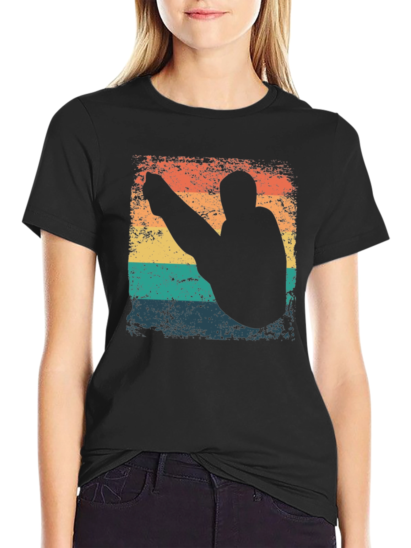 Retro Style Diver T-Shirt - Black