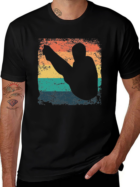 Retro Style Diver T-Shirt - Black