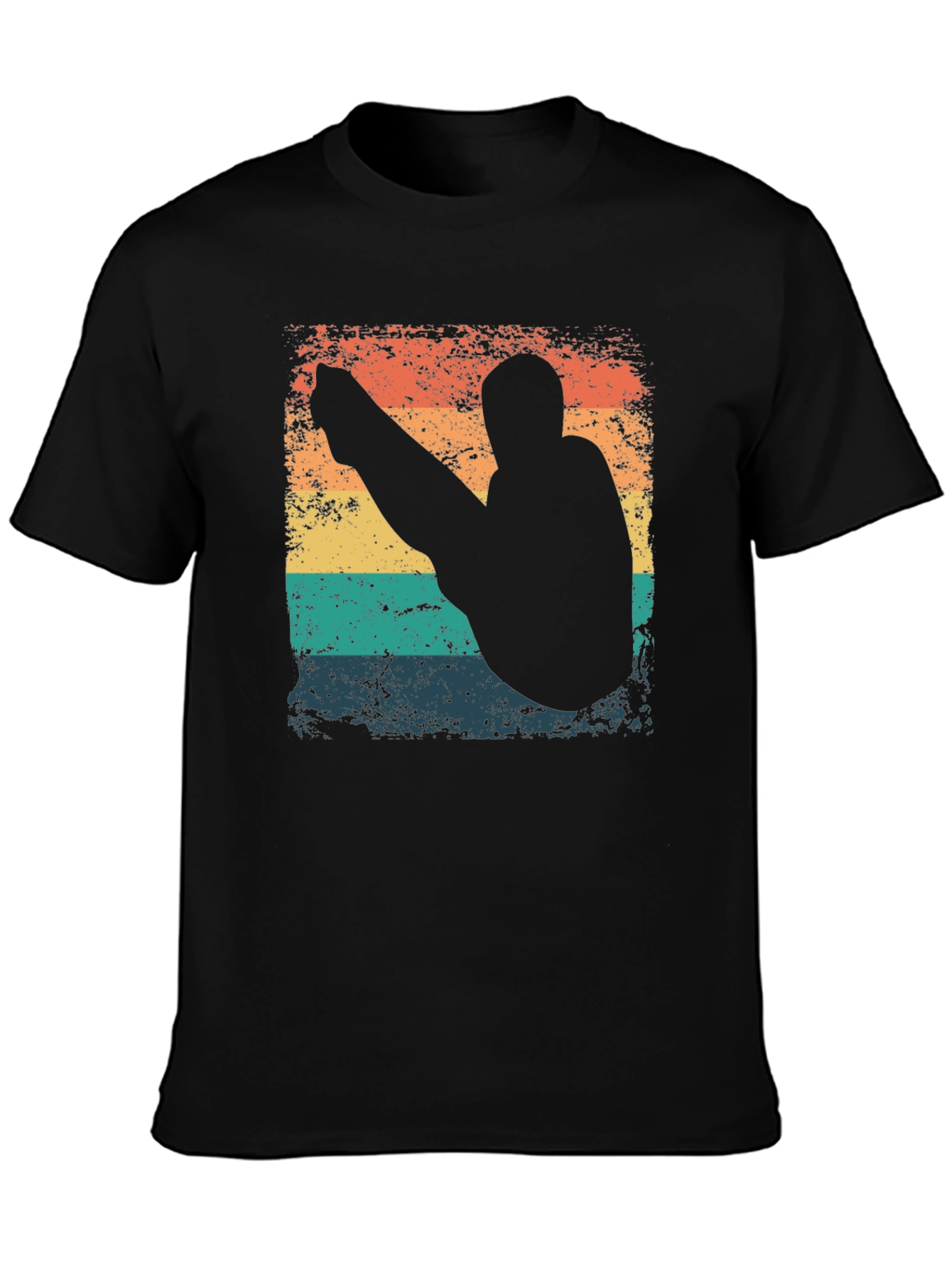 Retro Style Diver T-Shirt - Black