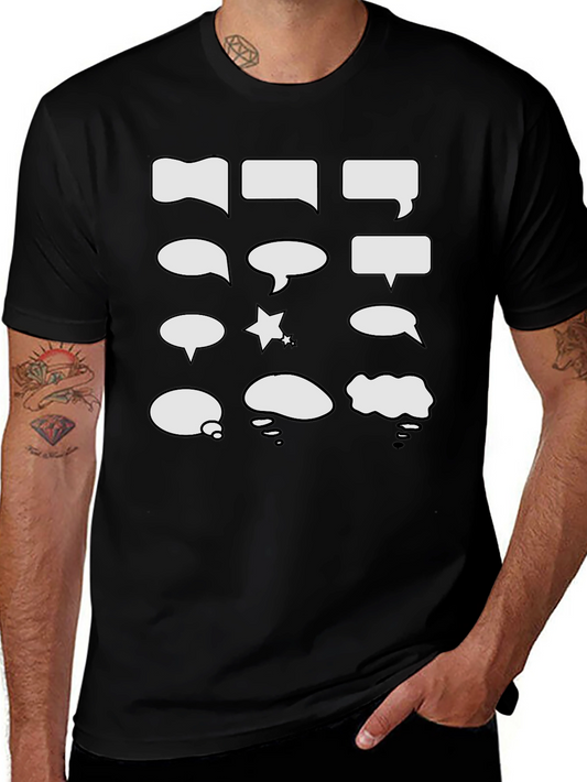 Comic Bubble T-Shirt - Black Novelty Tee