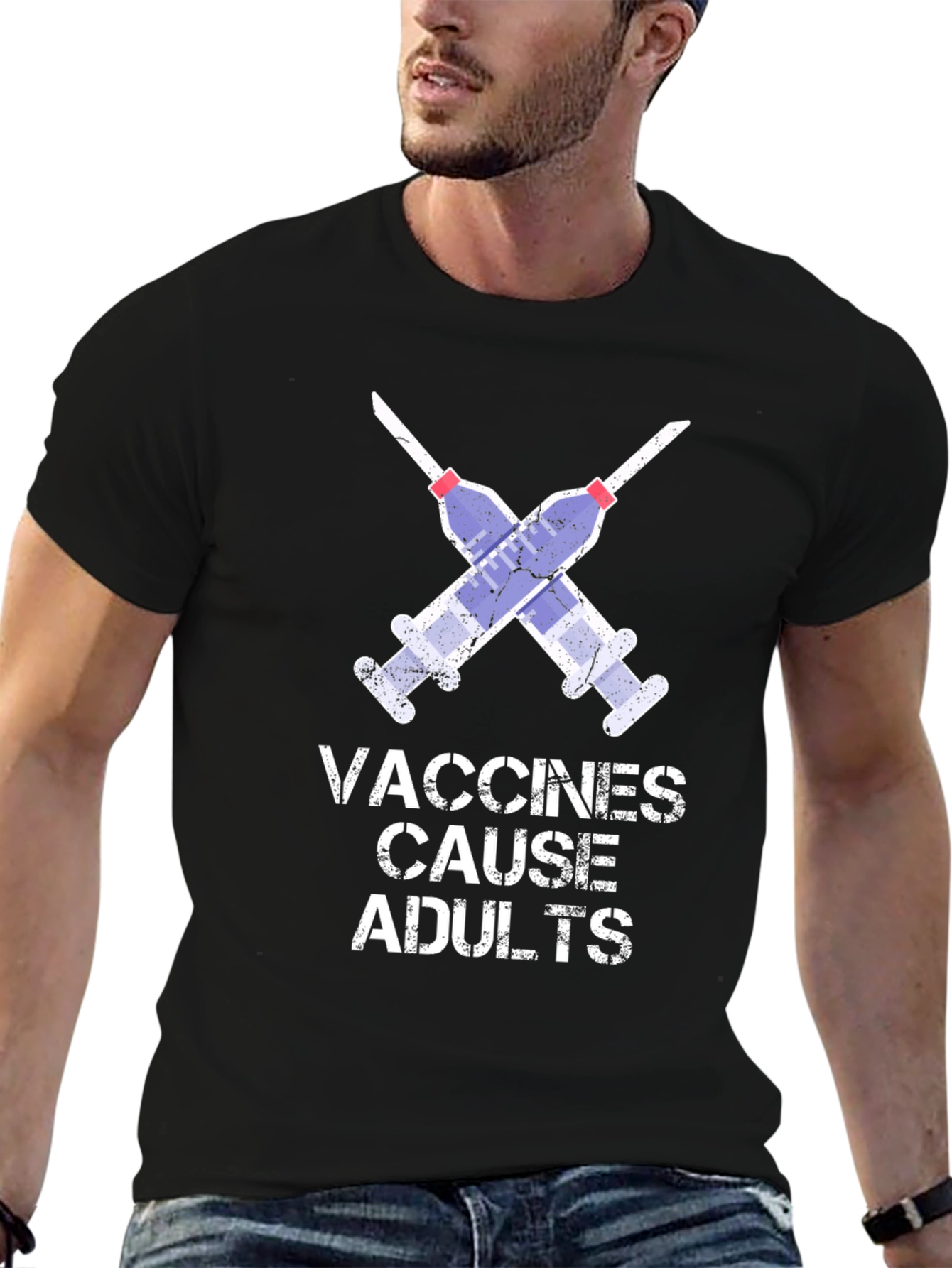 Vaccines Cause Adults Graphic T-Shirt