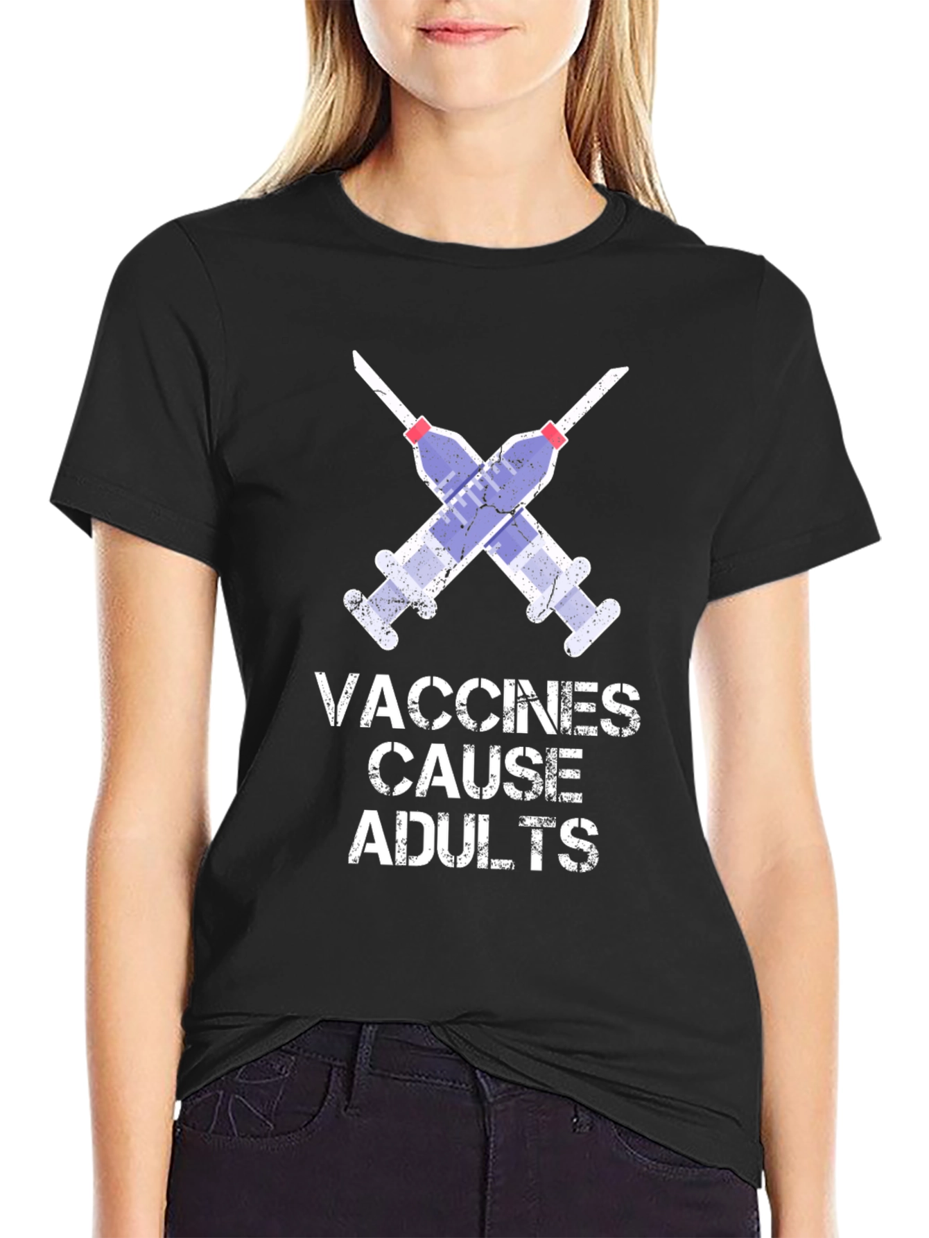 Vaccines Cause Adults Graphic T-Shirt