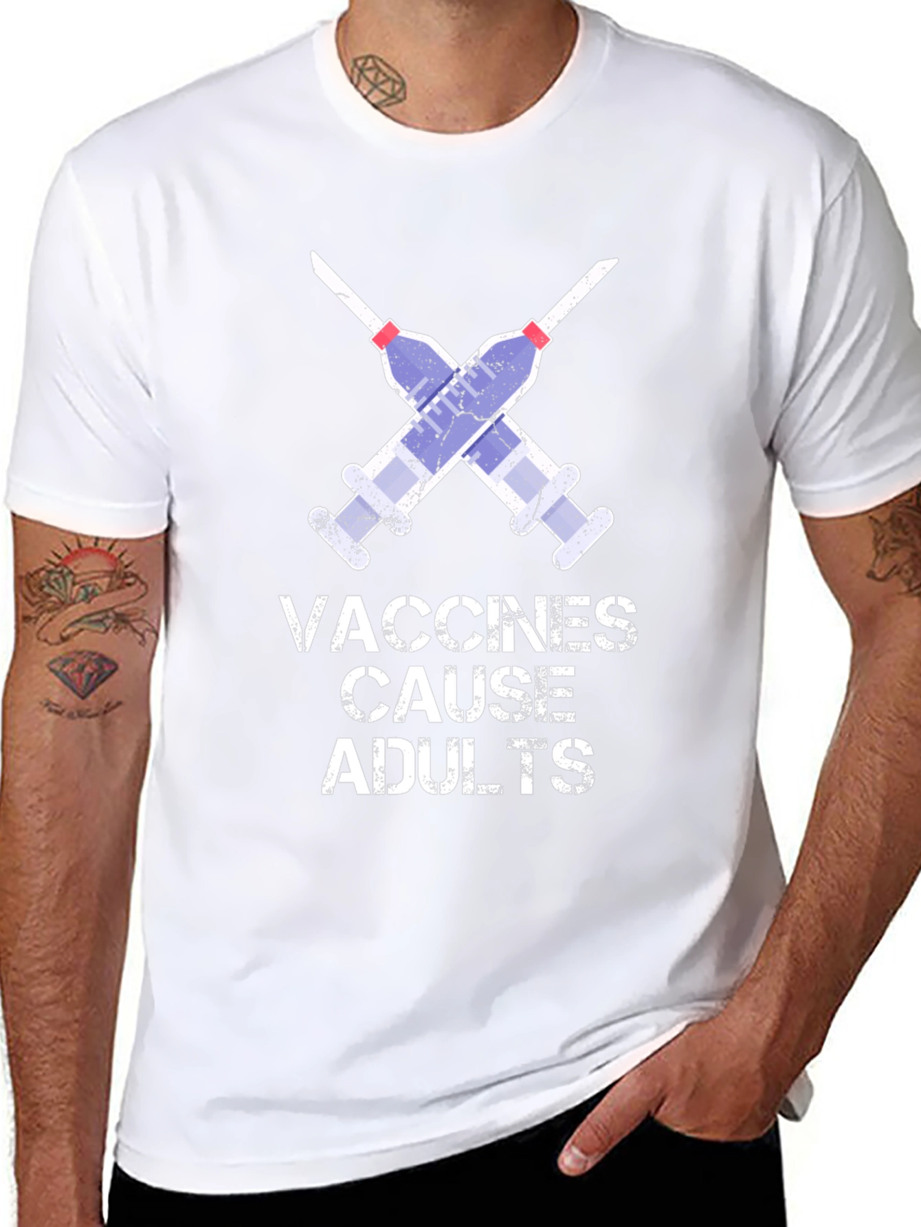Vaccines Cause Adults Graphic T-Shirt