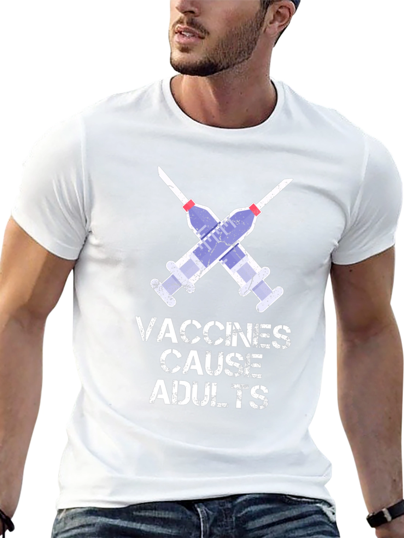 Vaccines Cause Adults Graphic T-Shirt