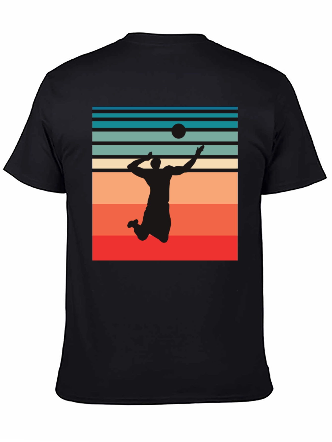 Volleyball Sunset Graphic T-Shirt