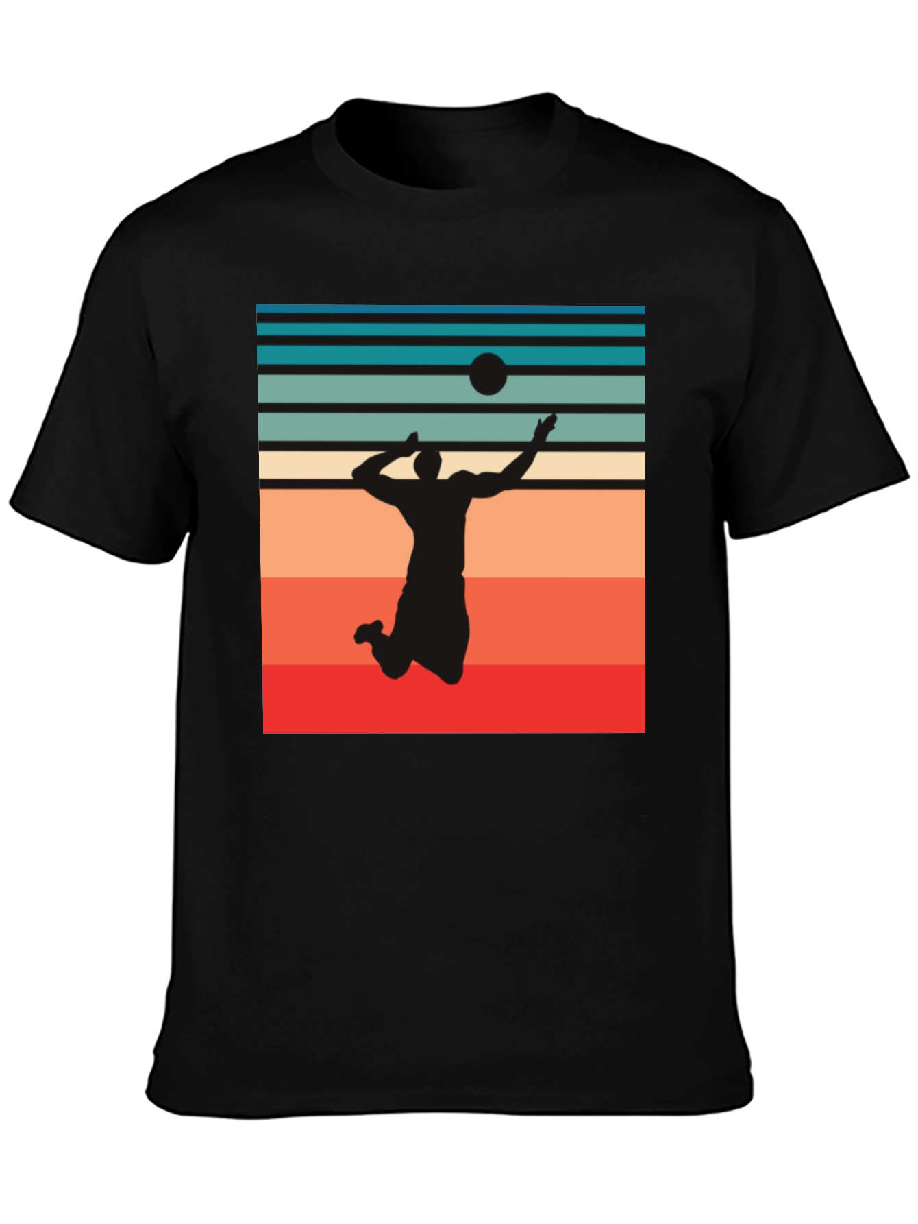Volleyball Sunset Graphic T-Shirt
