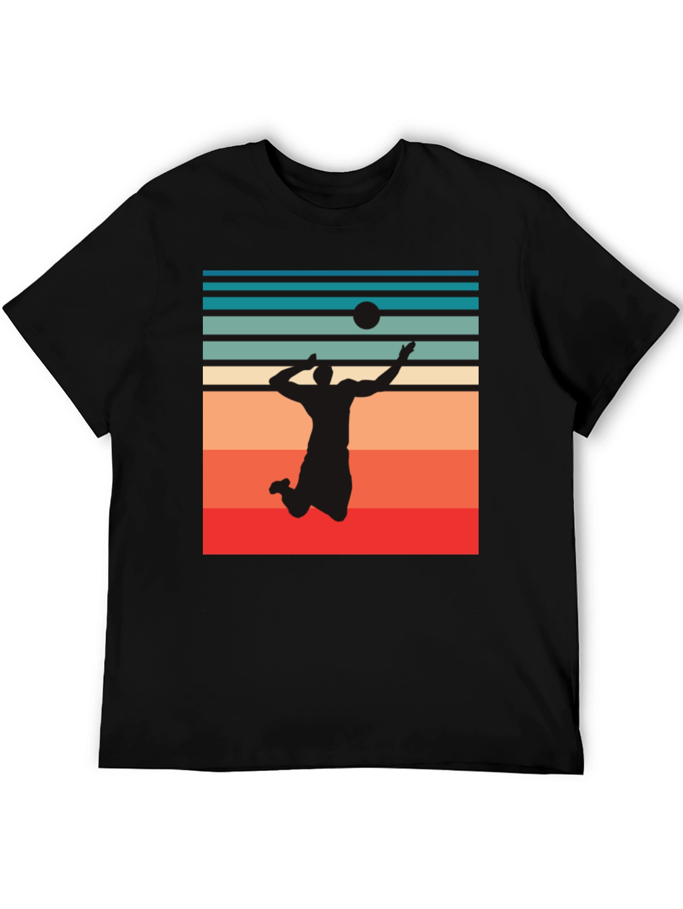 Volleyball Sunset Graphic T-Shirt