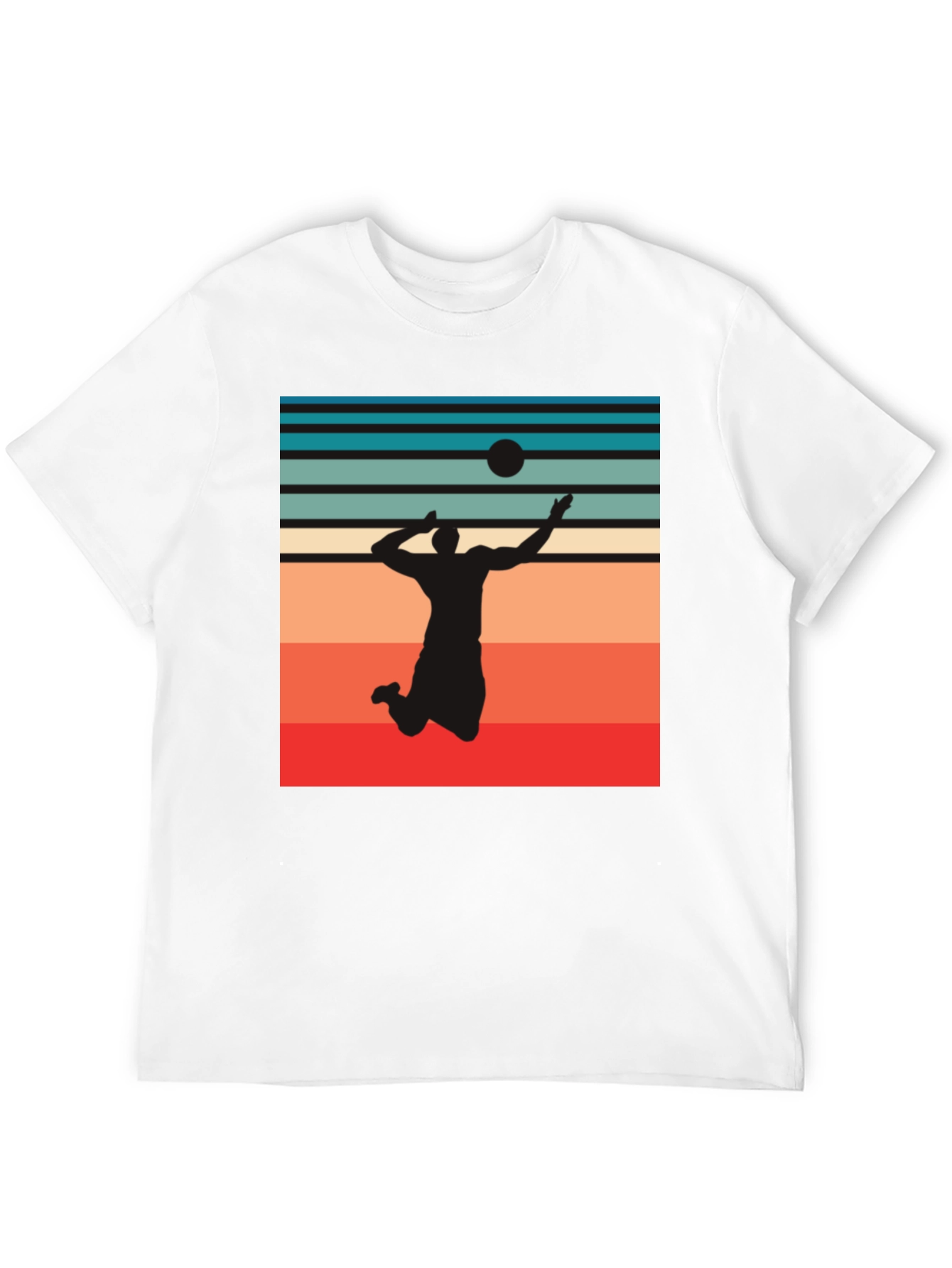 Volleyball Sunset Graphic T-Shirt