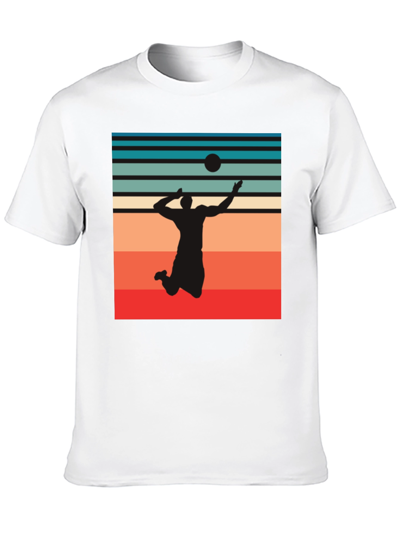 Volleyball Sunset Graphic T-Shirt