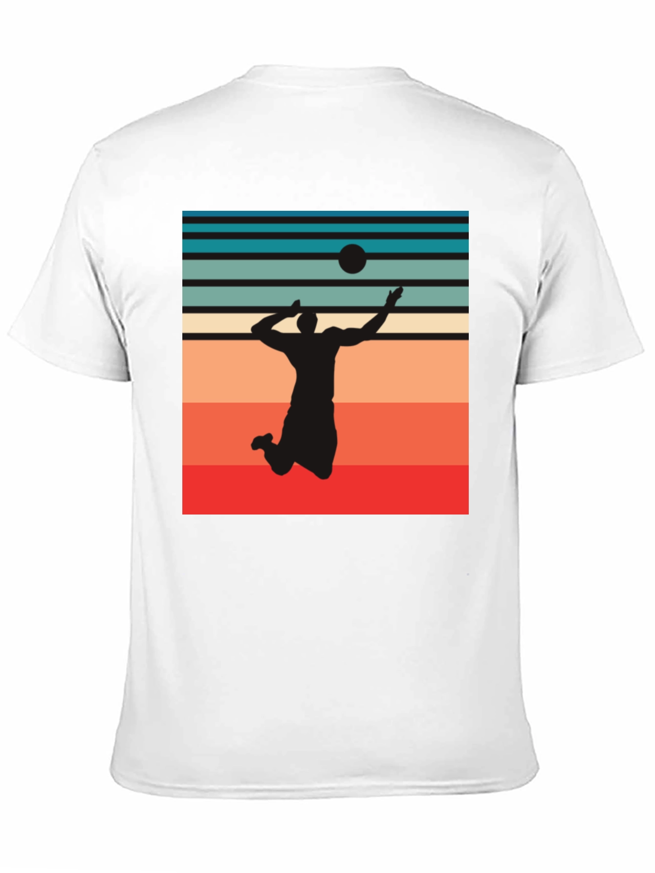 Volleyball Sunset Graphic T-Shirt