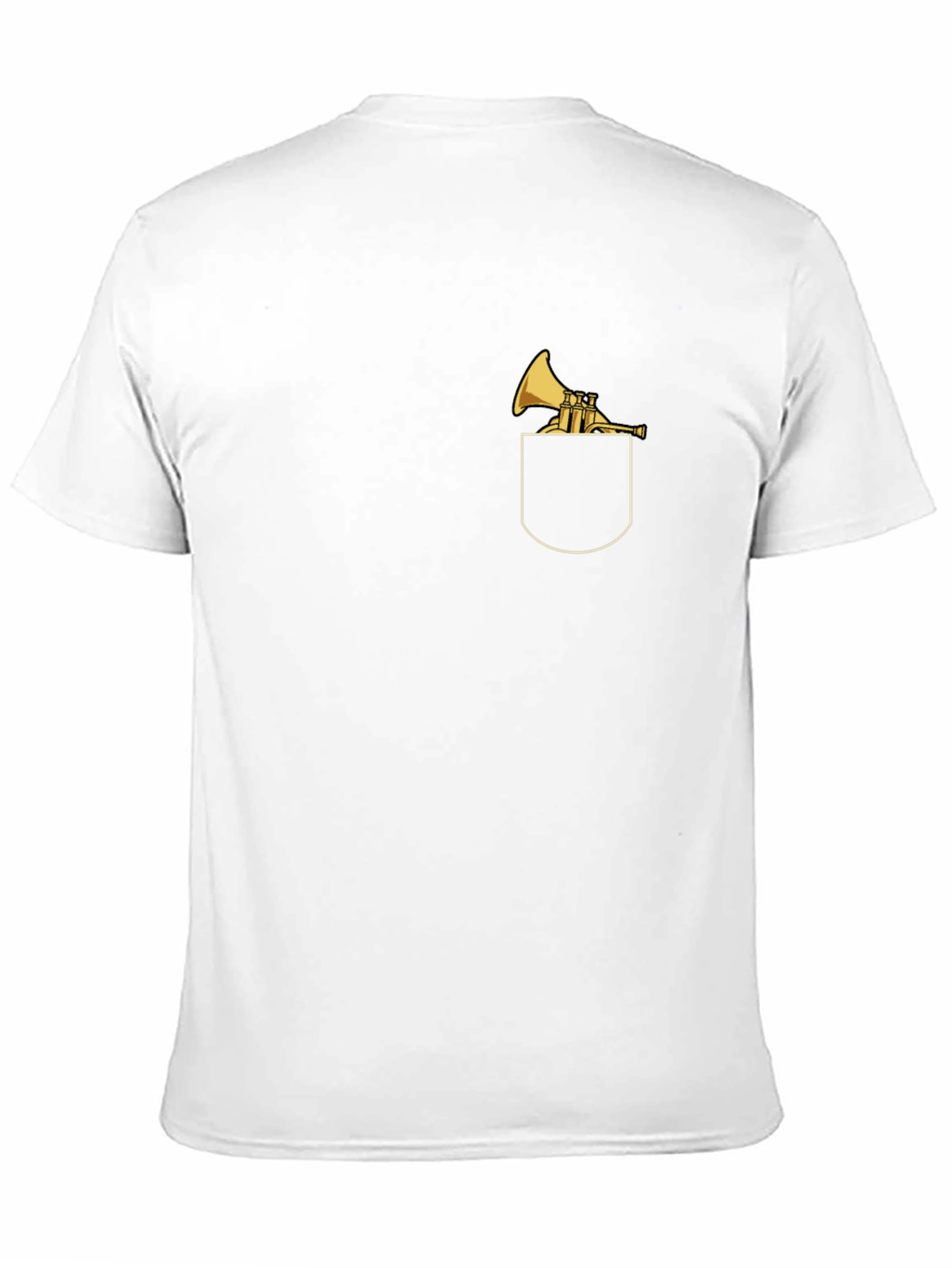 Pocket Trumpet Graphic Tee - Black Cotton Blend