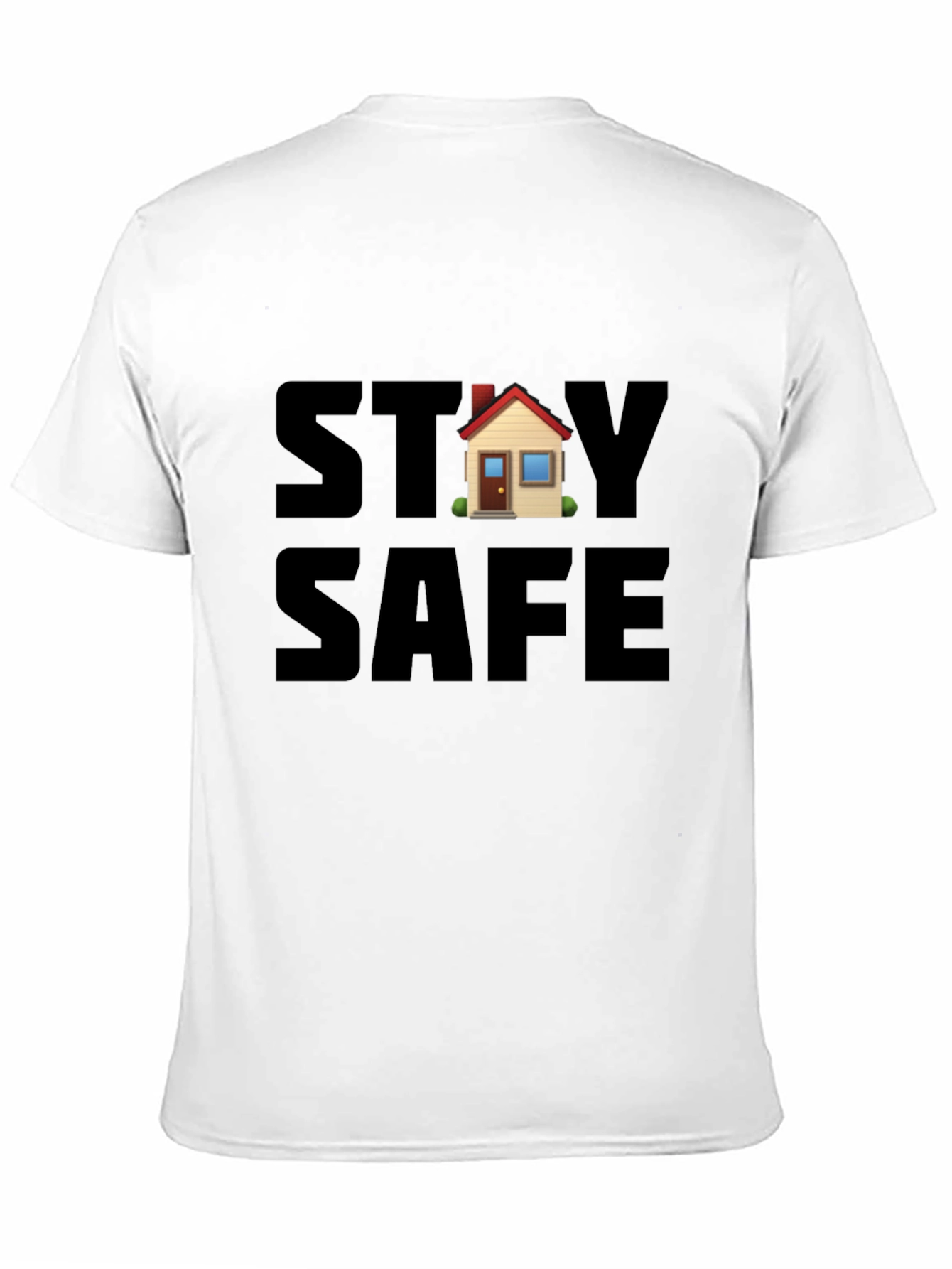 Stay Safe House Graphic Black T-Shirt