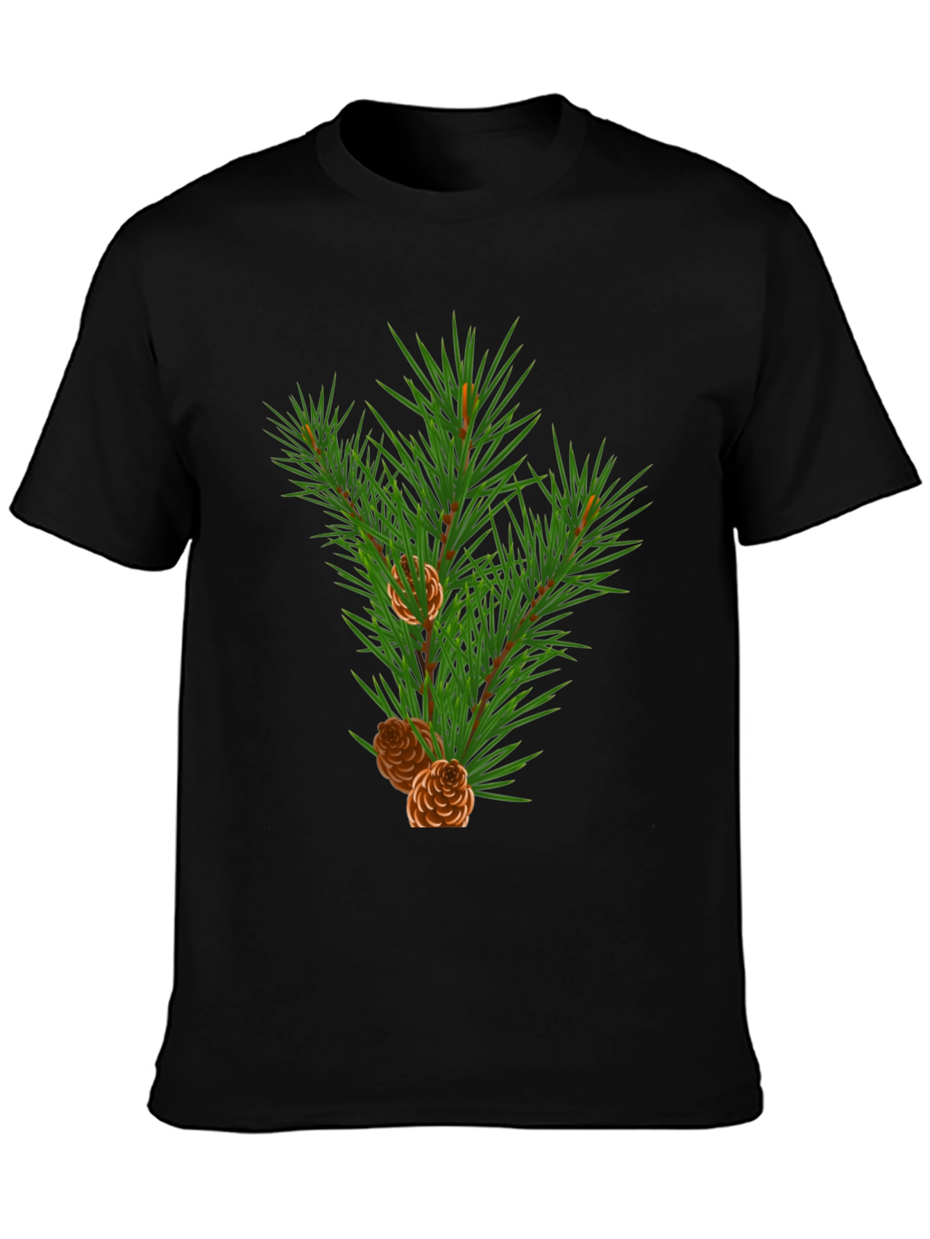 Evergreen Branch T-Shirt - Nature Inspired Graphic Tee