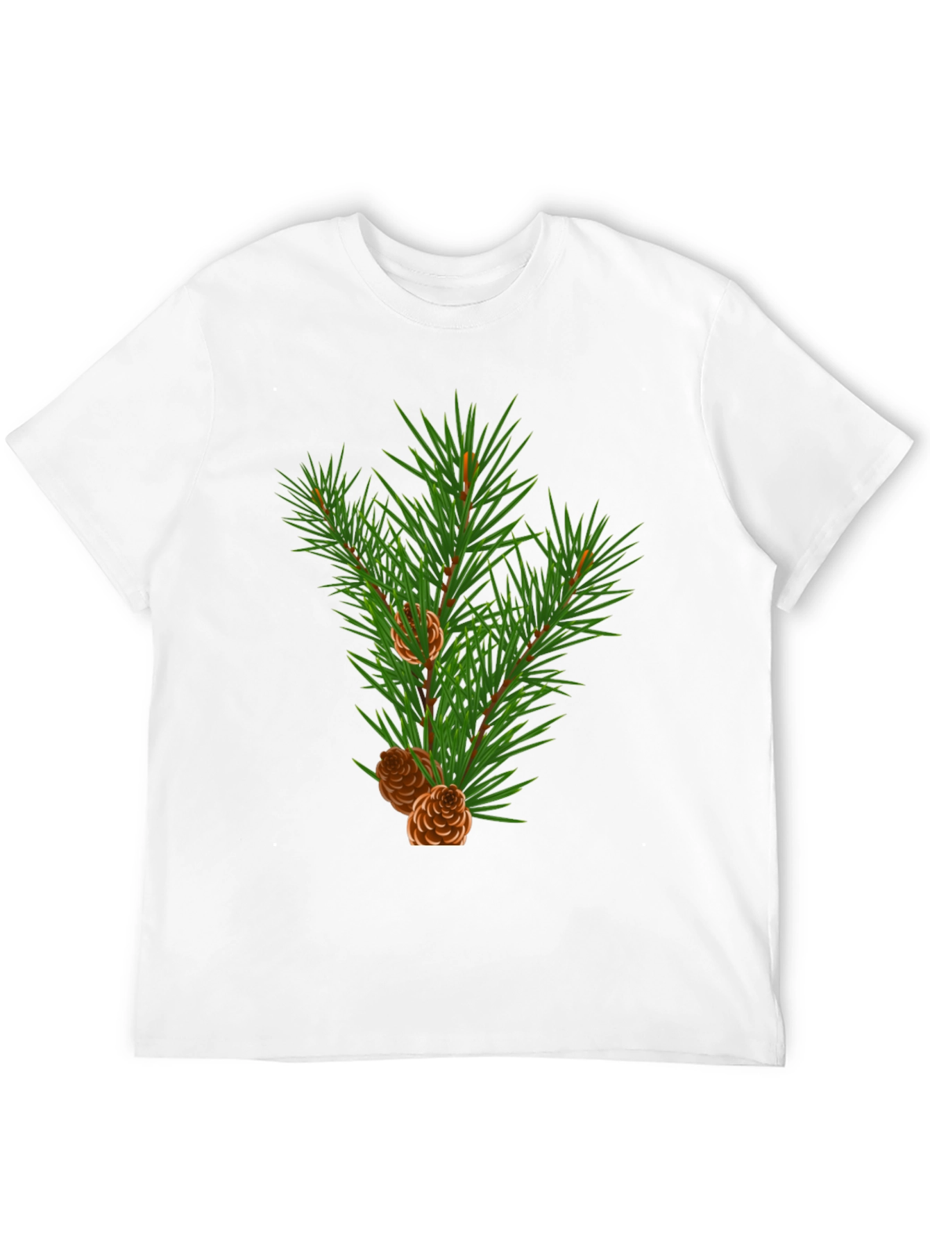 Evergreen Branch T-Shirt - Nature Inspired Graphic Tee