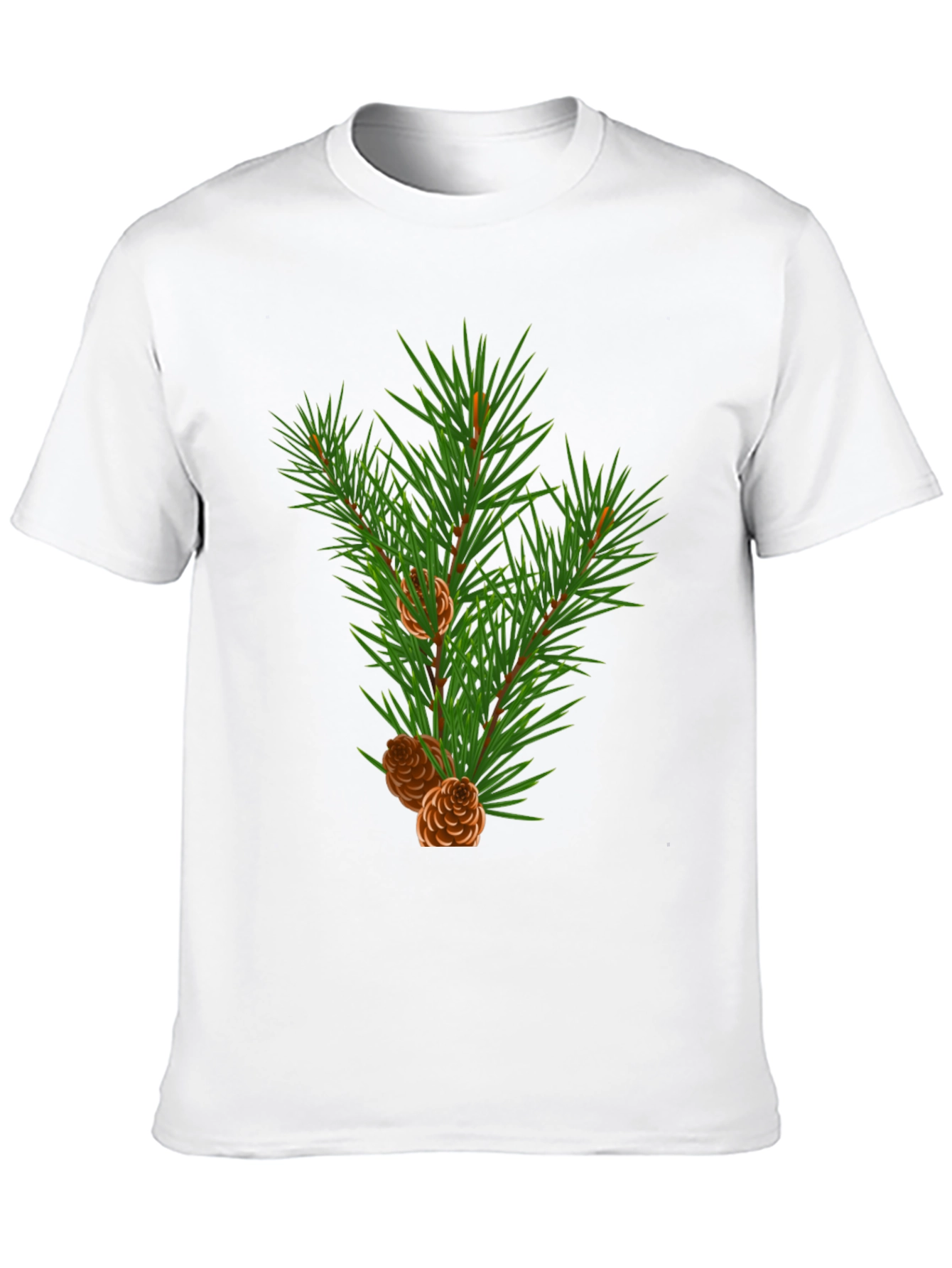 Evergreen Branch T-Shirt - Nature Inspired Graphic Tee