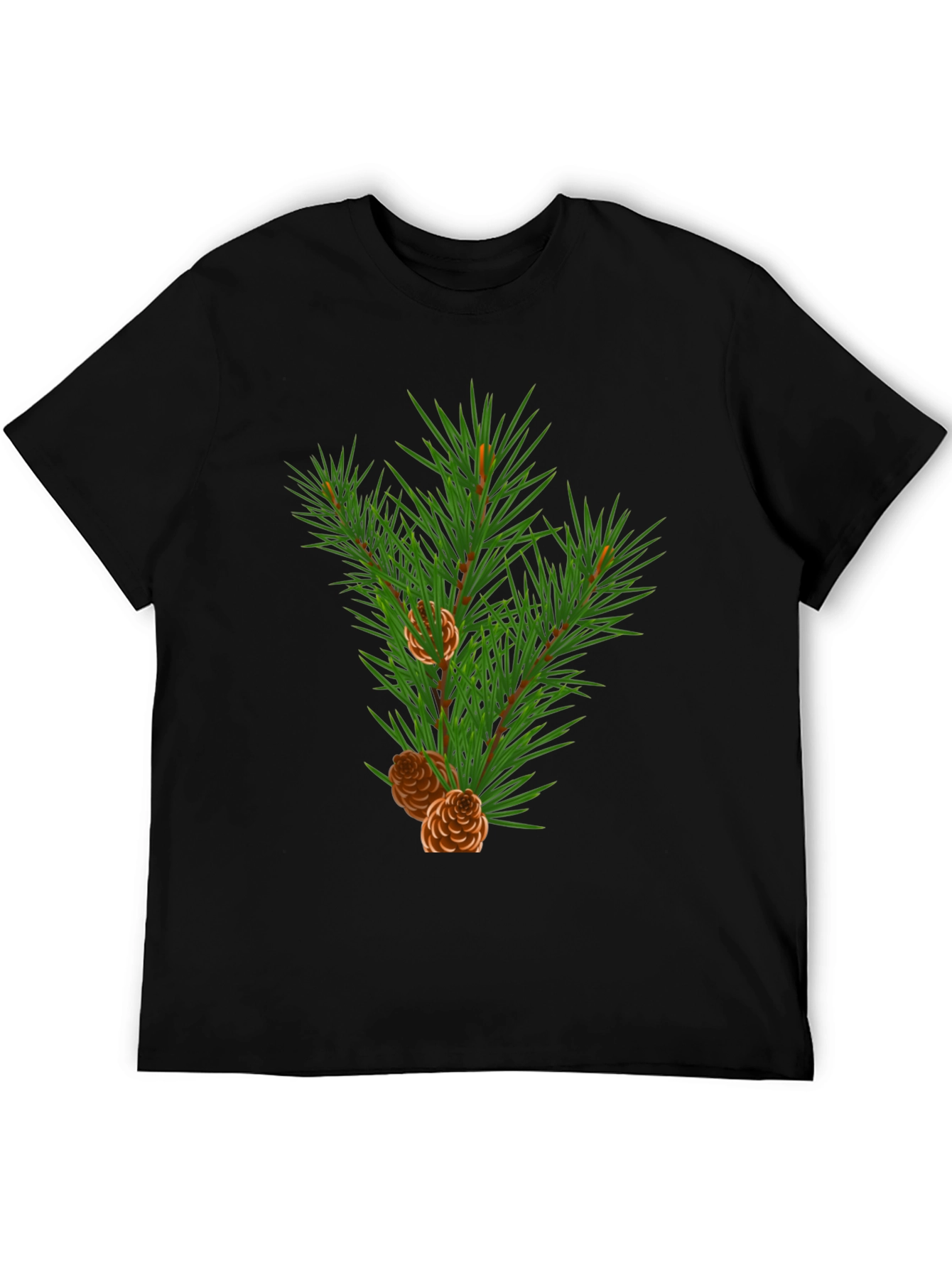 Evergreen Branch T-Shirt - Nature Inspired Graphic Tee