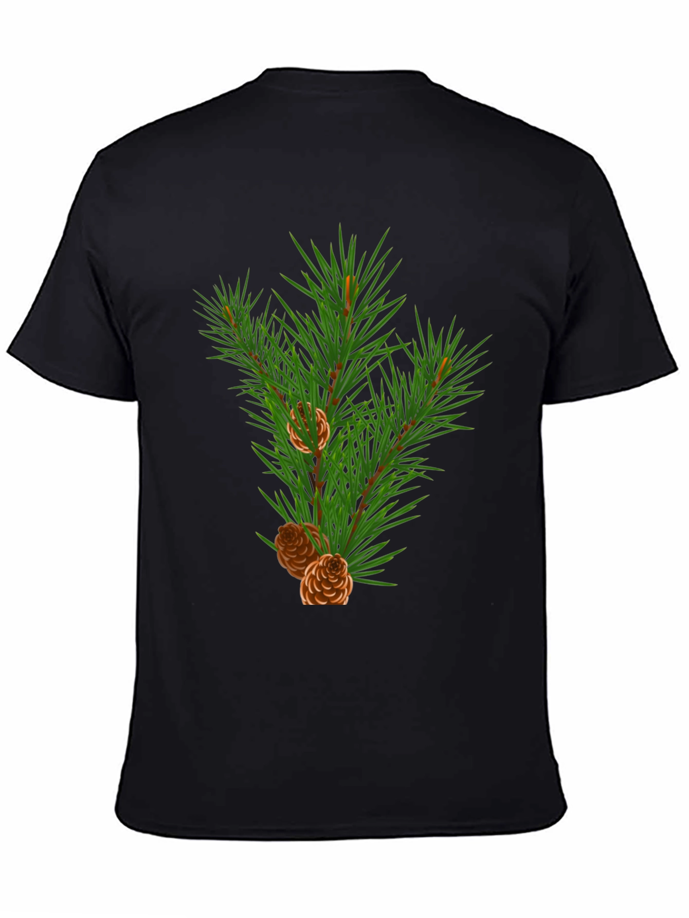 Evergreen Branch T-Shirt - Nature Inspired Graphic Tee