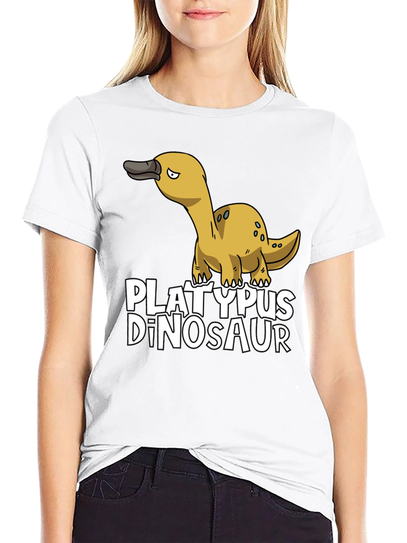 Platypus Dinosaur Funny Graphic Tee