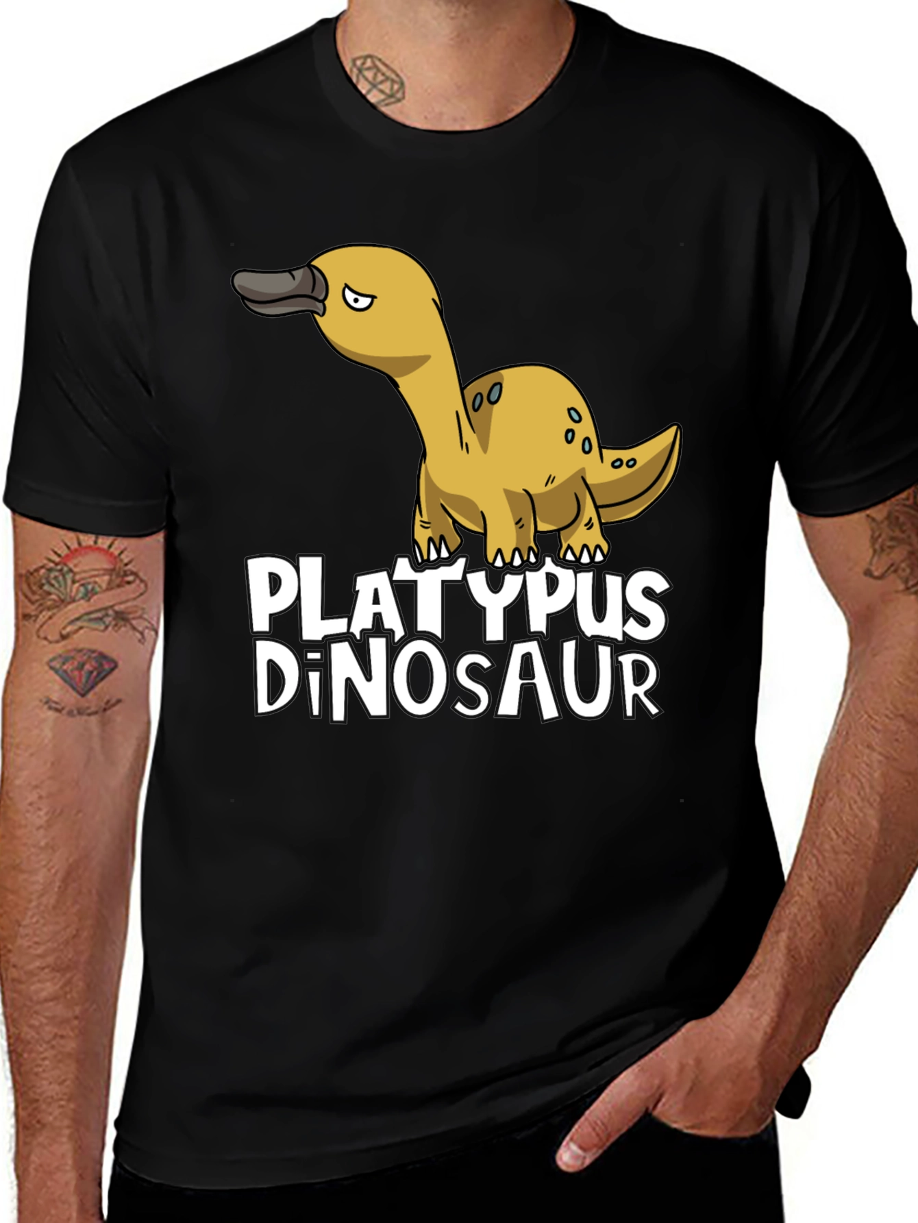 Platypus Dinosaur Funny Graphic Tee