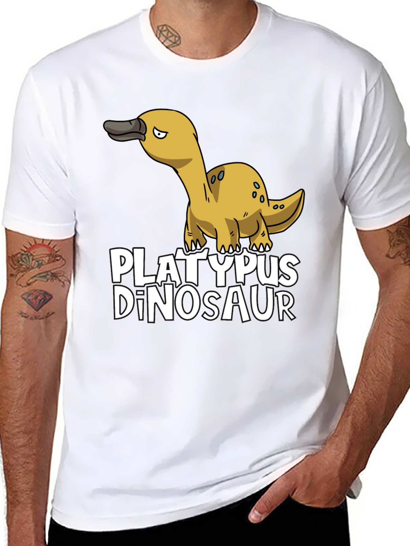 Platypus Dinosaur Funny Graphic Tee