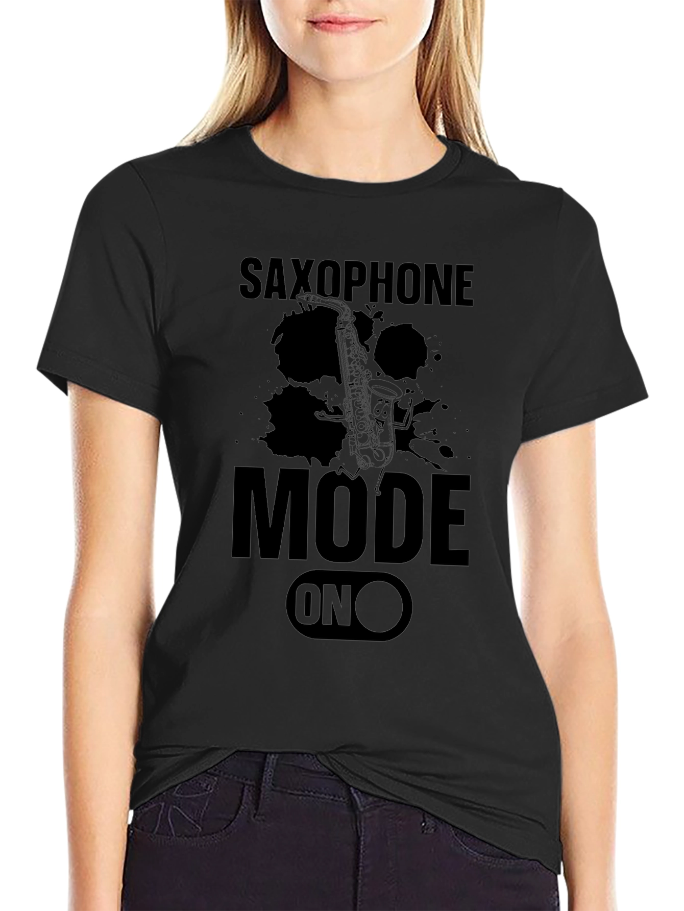 Saxophone Mode On T-Shirt - Music Lover Tee