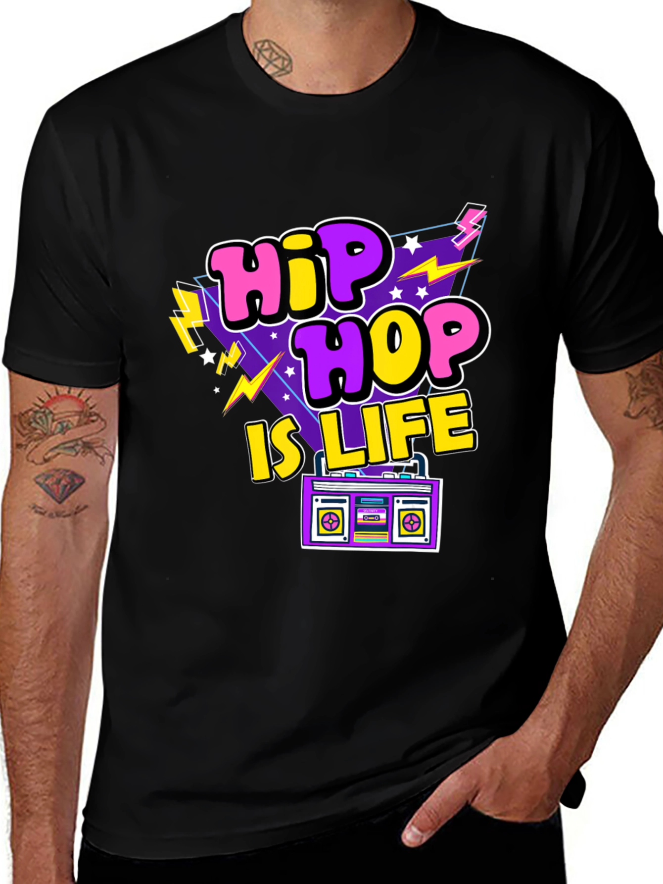 Hip Hop Is Life Retro Graphic T-Shirt