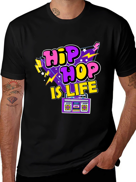 Hip Hop Is Life Retro Graphic T-Shirt