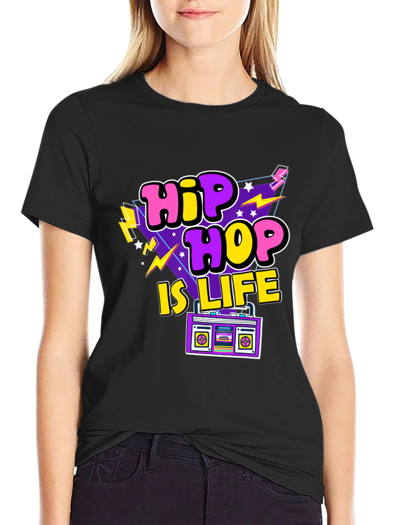 Hip Hop Is Life Retro Graphic T-Shirt