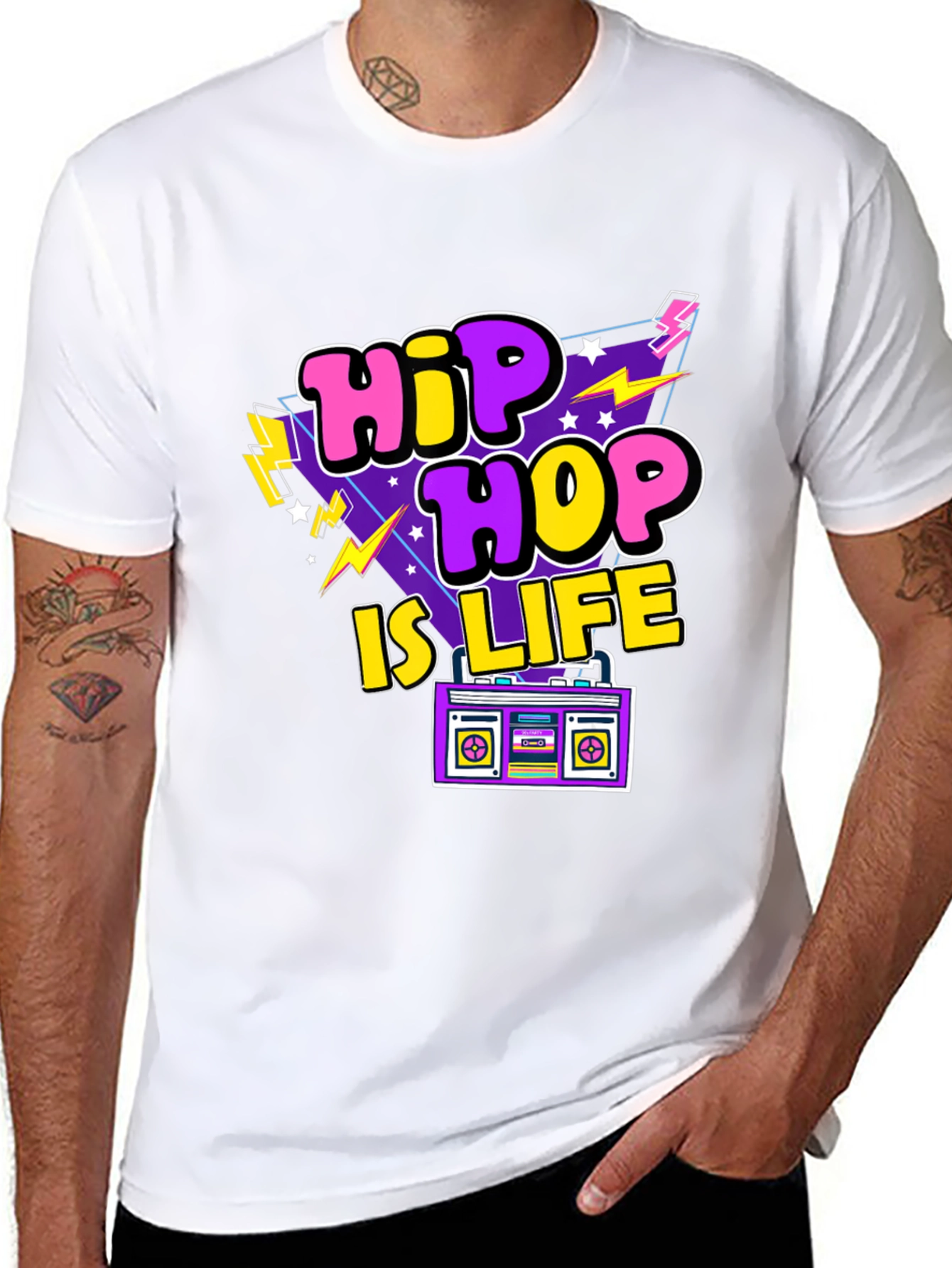 Hip Hop Is Life Retro Graphic T-Shirt