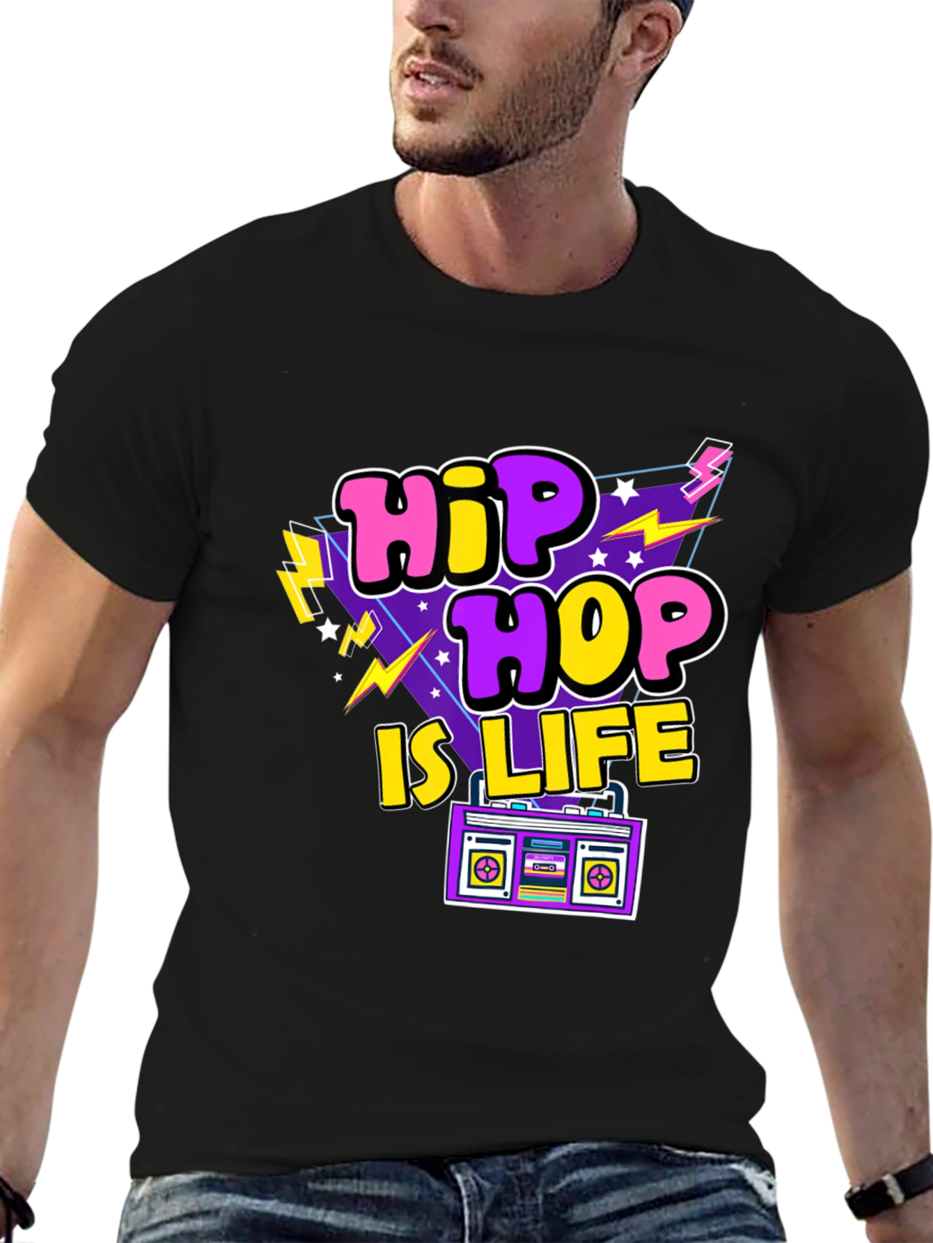 Hip Hop Is Life Retro Graphic T-Shirt