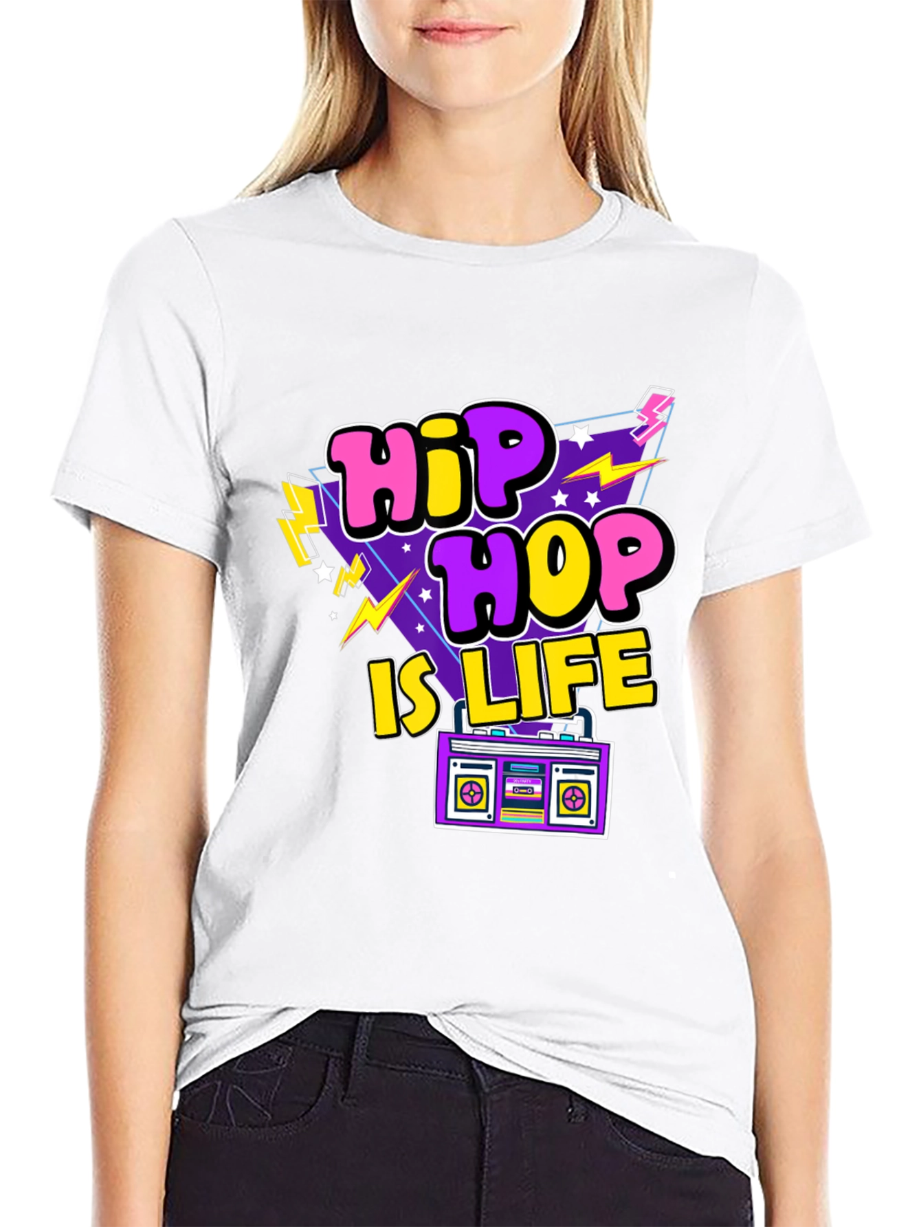 Hip Hop Is Life Retro Graphic T-Shirt