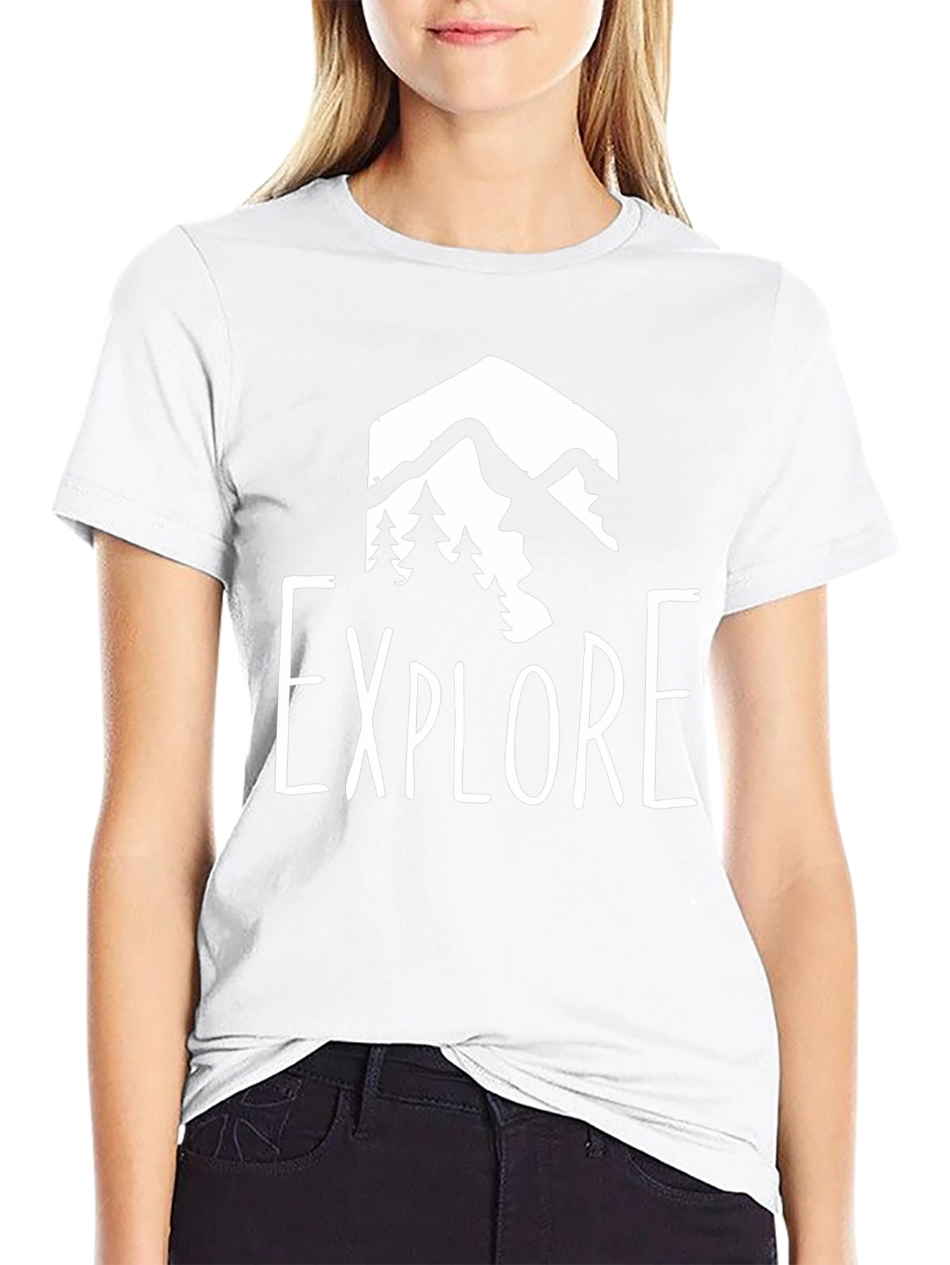 Explore Mountain Graphic Tee - Black