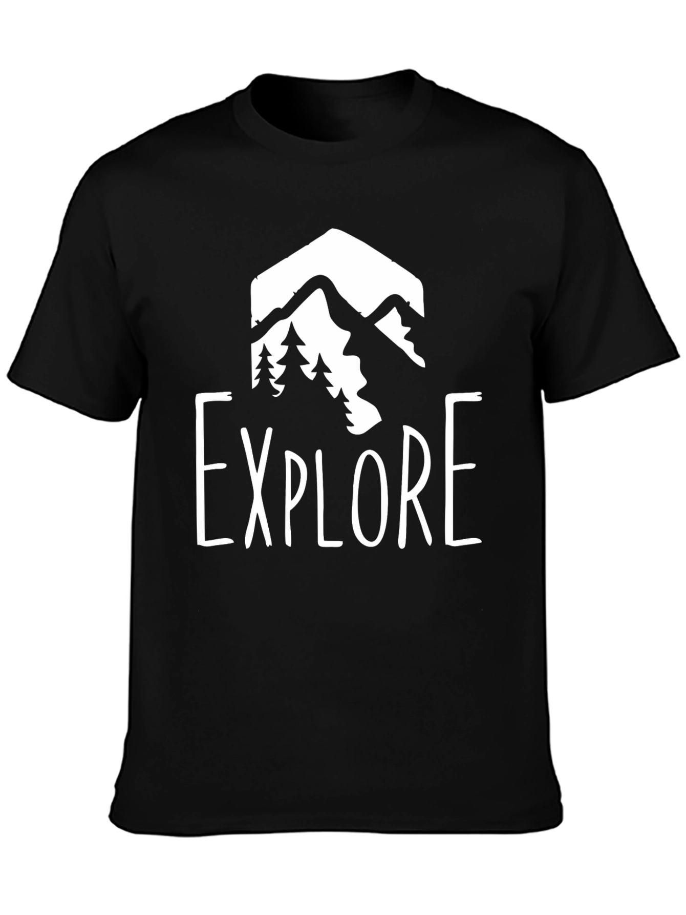 Explore Mountain Graphic Tee - Black