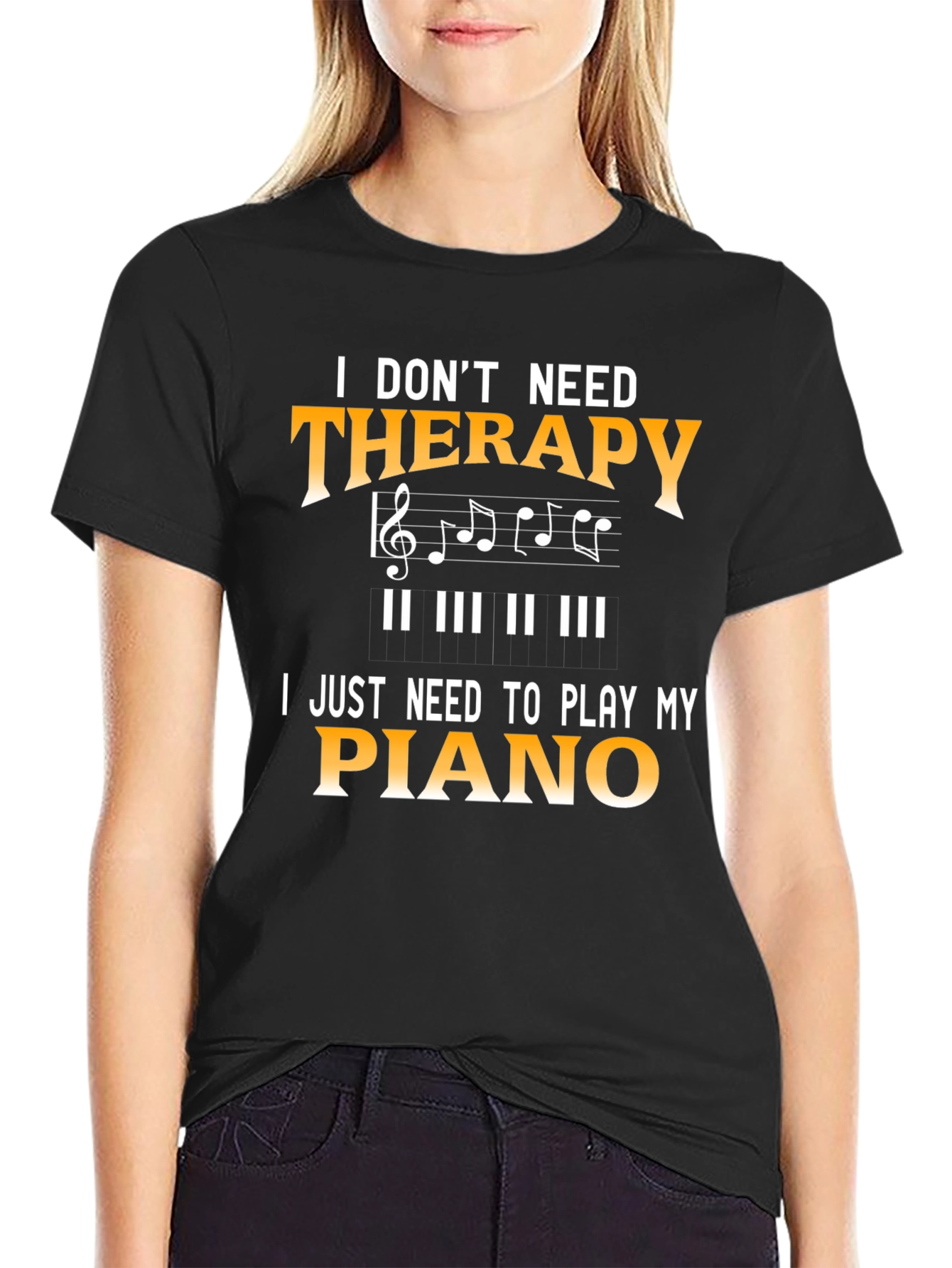 Piano Therapy Graphic T-Shirt